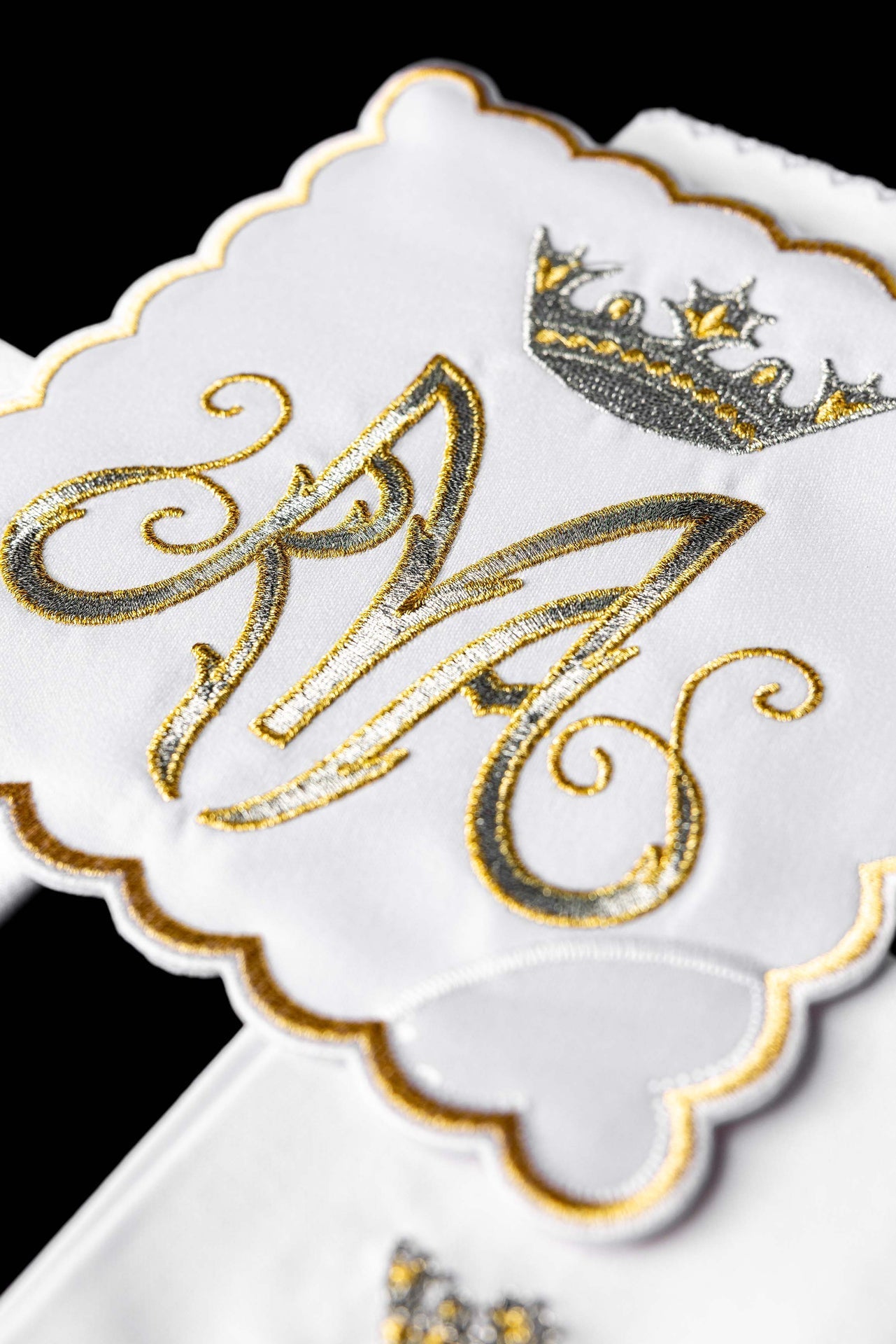 Bielizna Kielichowa Maryjna Srebrny Symbol - Komplet Liturgiczny - alba.pl