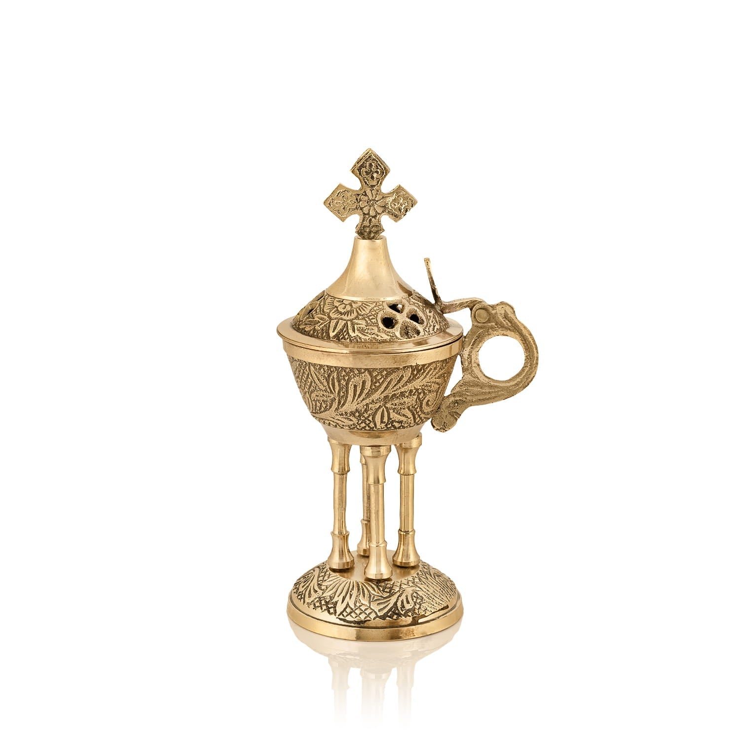 Kadzielnica Mosiężna Ozdobna do Liturgii Domowej - alba.pl