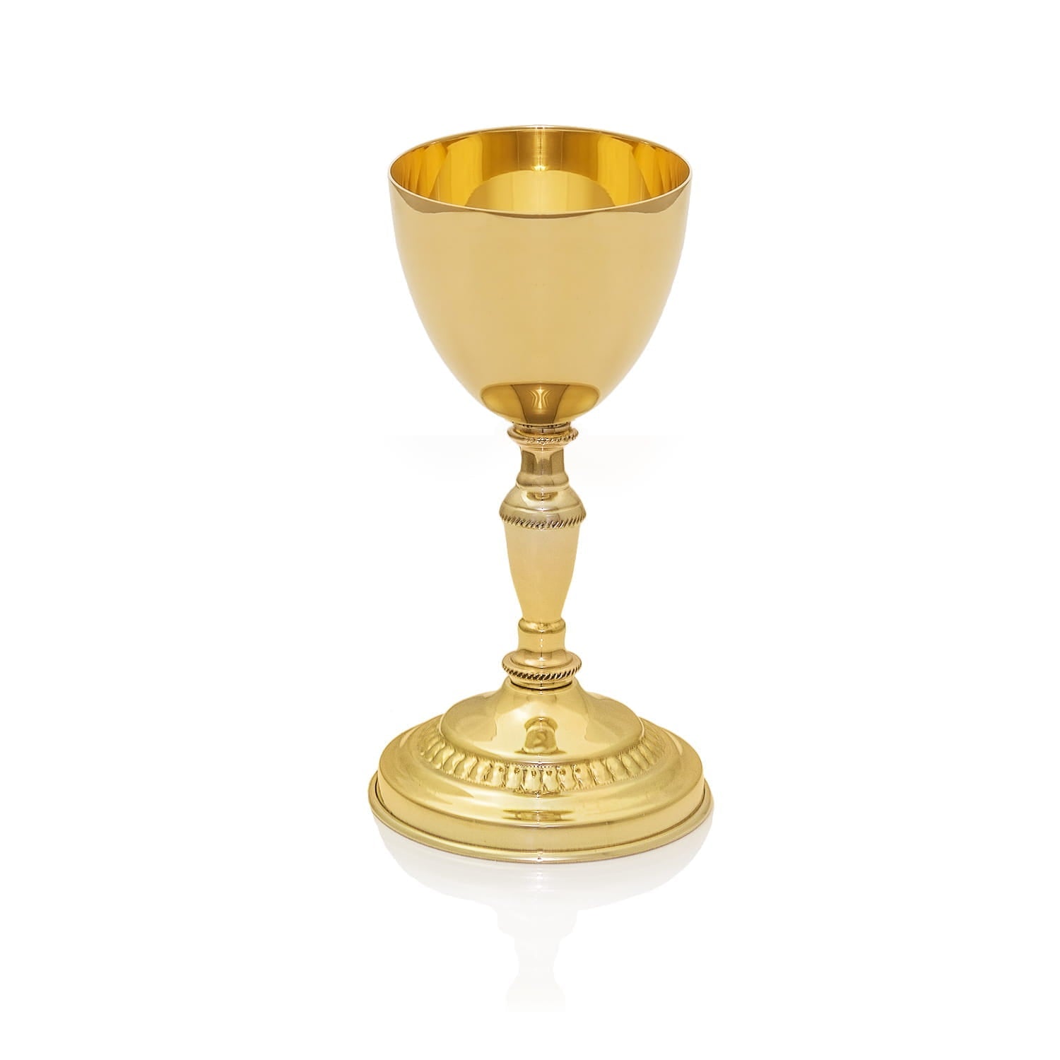 Kielich Mszalny Mosiężny Pozłacany - Klasyczna Elegancja - alba.pl