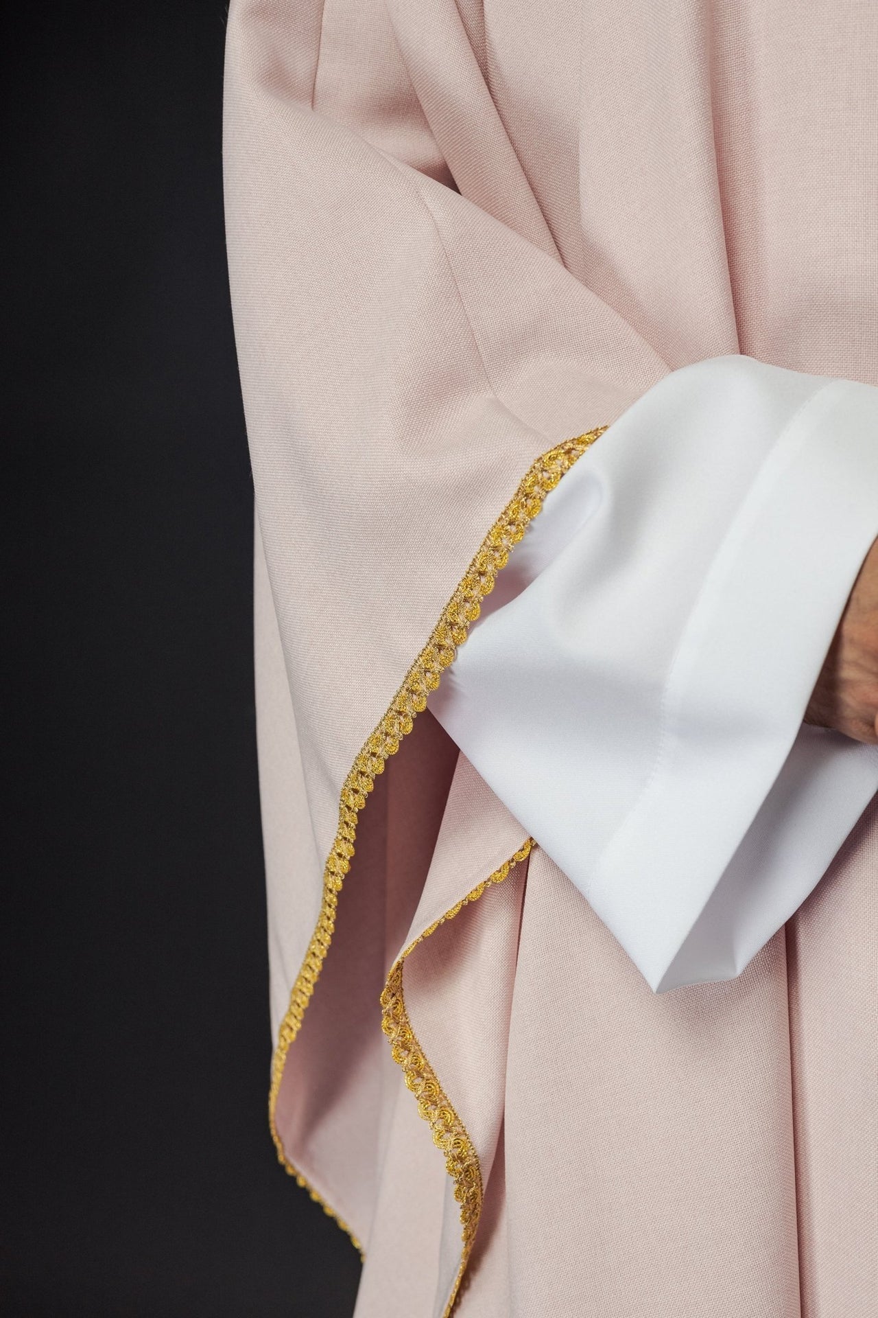 Ornat Liturgiczny Różowy Złote Krzyże - Elegancki Haft Polski Producent - alba.pl