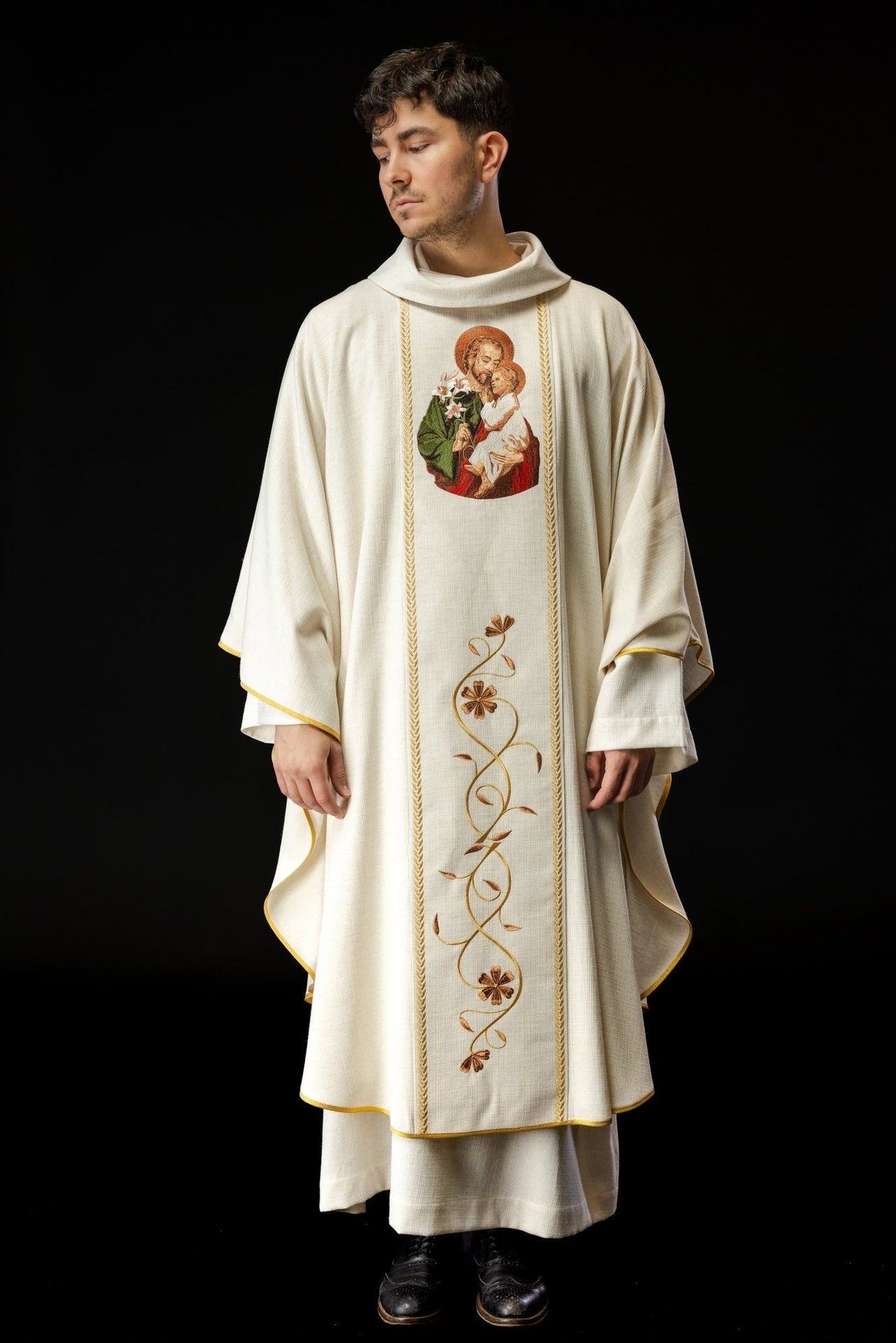 Ornat Liturgiczny Złoty Haft Święty Józef - Polski Produkt - alba.pl