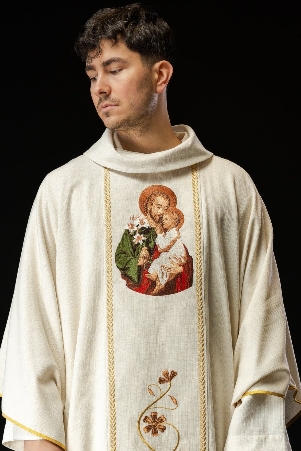 Ornat Liturgiczny Złoty Haft Święty Józef - Polski Produkt - alba.pl