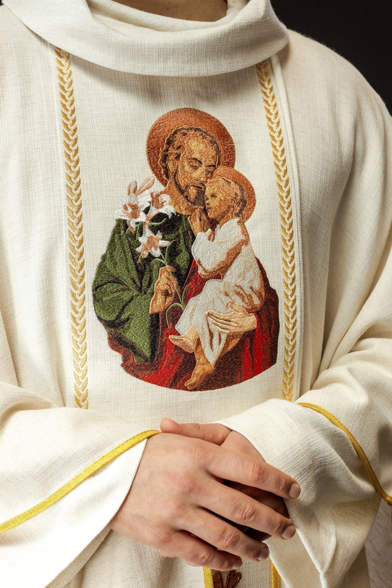 Ornat Liturgiczny Złoty Haft Święty Józef - Polski Produkt - alba.pl