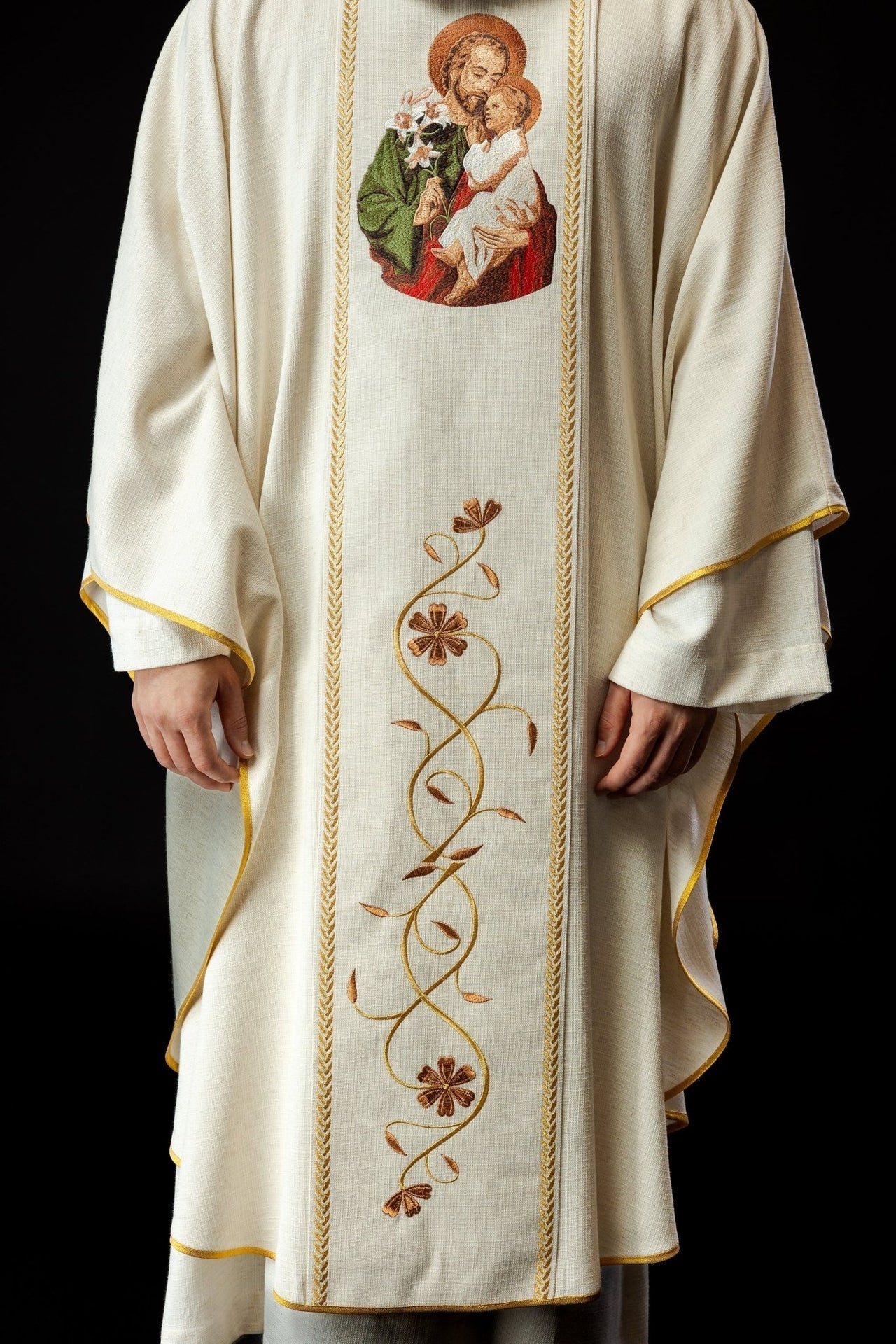 Ornat Liturgiczny Złoty Haft Święty Józef - Polski Produkt - alba.pl