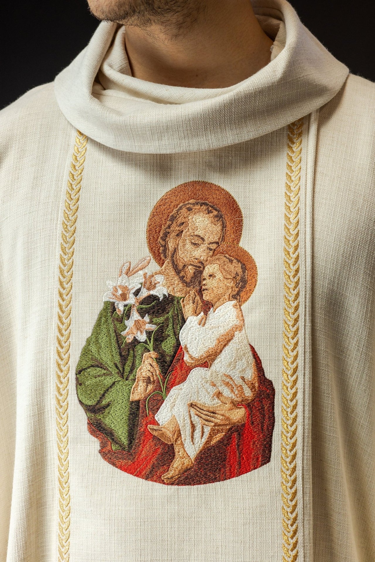 Ornat Liturgiczny Złoty Haft Święty Józef - Polski Produkt - alba.pl