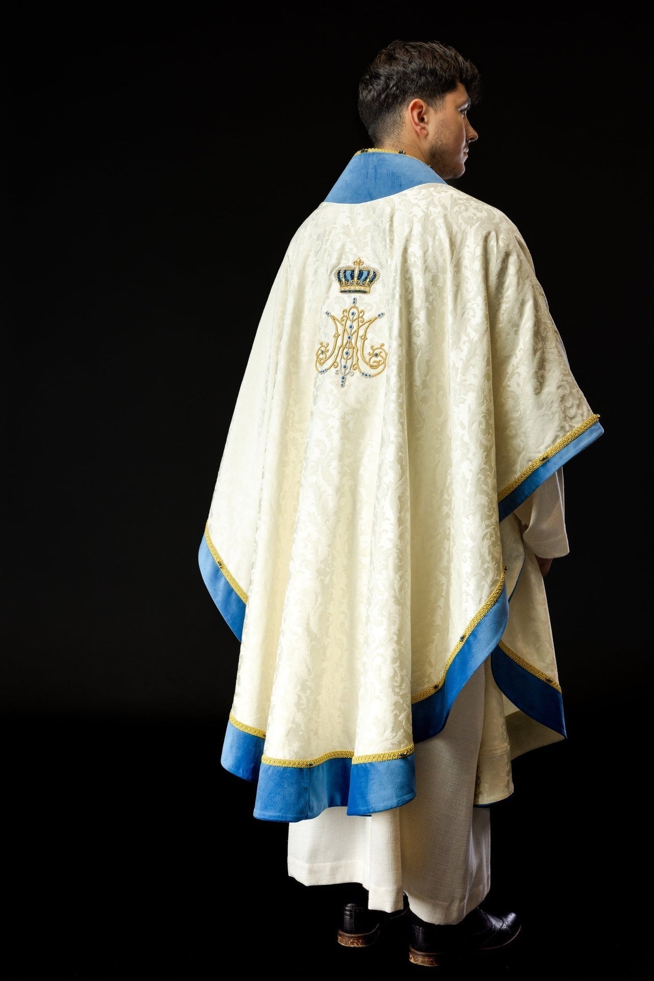 Ornat Maryjny Ręcznie Robiony z Kamieniami Naturalnymi - Handmade 7006 - alba.pl