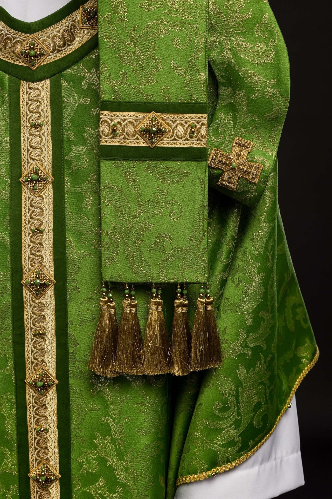 Ornat Ręcznie Robiony z Kamieniami Szlachetnymi - Kolekcja Handmade 7003 - alba.pl