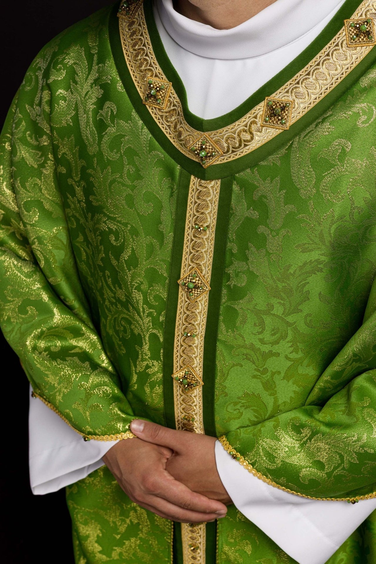 Ornat Ręcznie Robiony z Kamieniami Szlachetnymi - Kolekcja Handmade 7003 - alba.pl