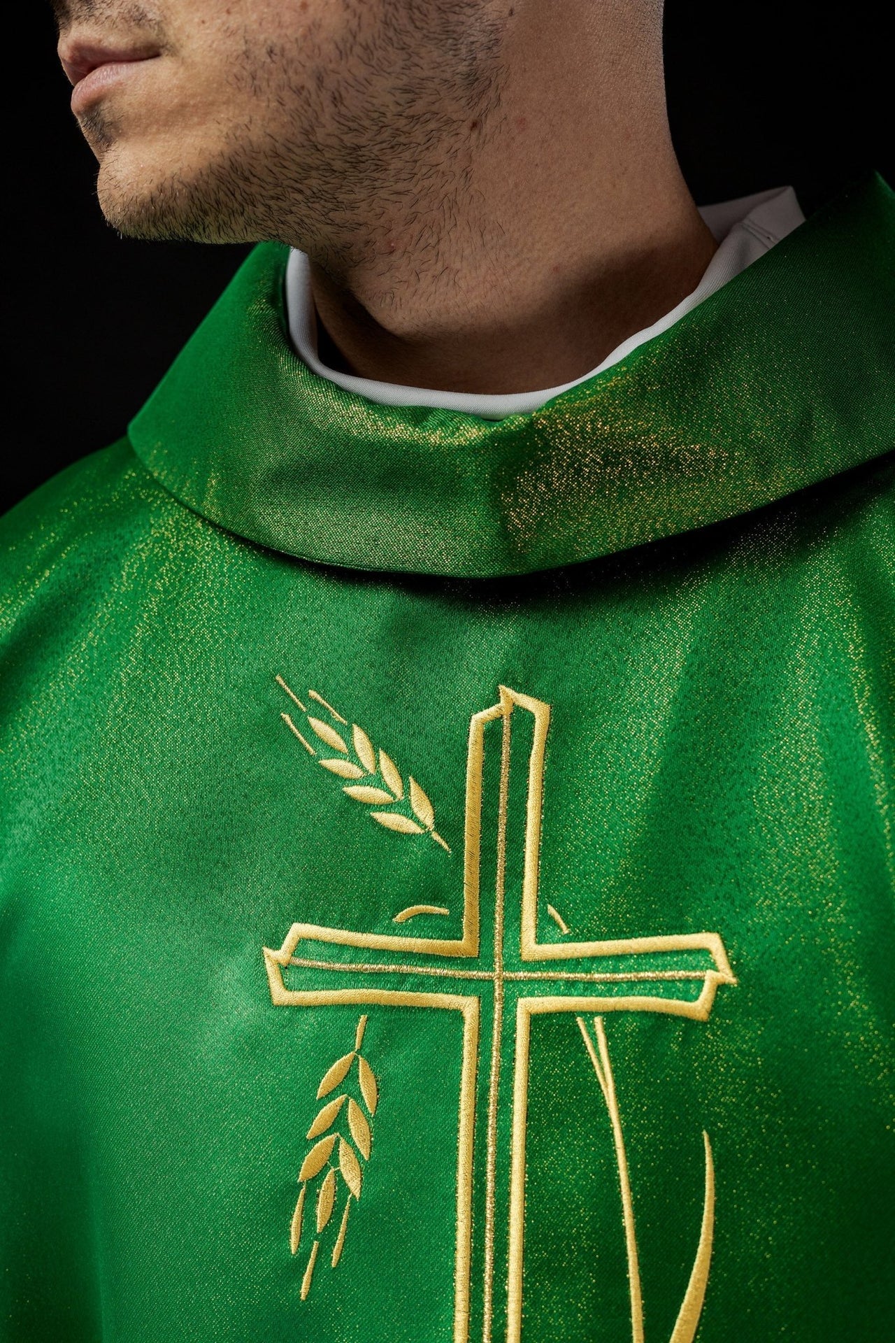 Ornat Zielony z Krzyżem i Kłosem - Polski Wyrób Liturgiczny - alba.pl