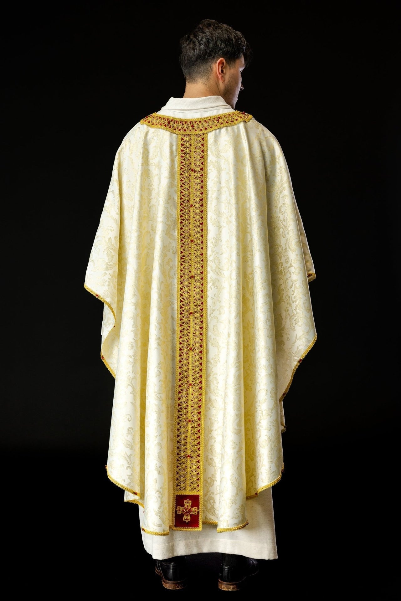 Recznie Wykonany Ornat z Kamieniami Naturalnymi Handmade 7009 - alba.pl