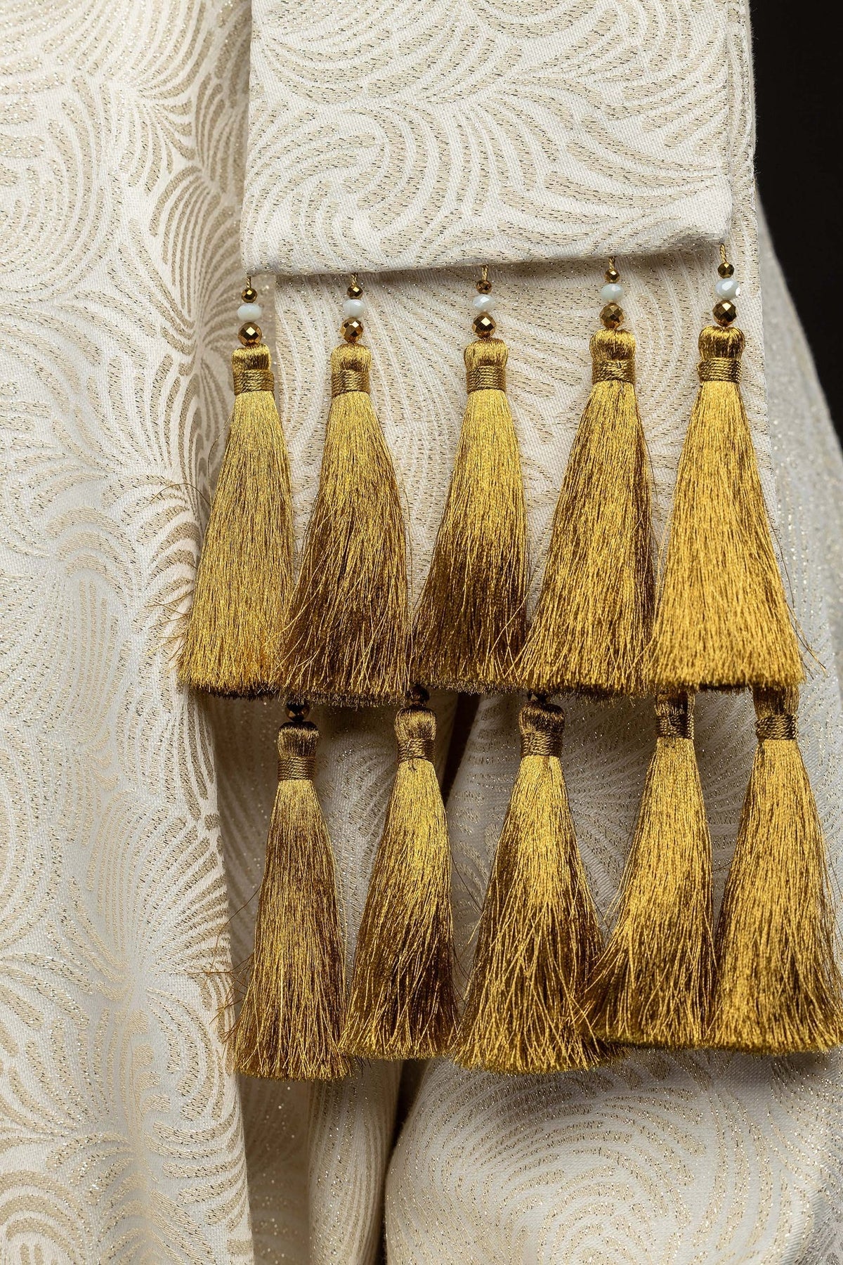 Ręcznie wykonany ornat z naturalnymi kamieniami Handmade 7012 - alba.pl