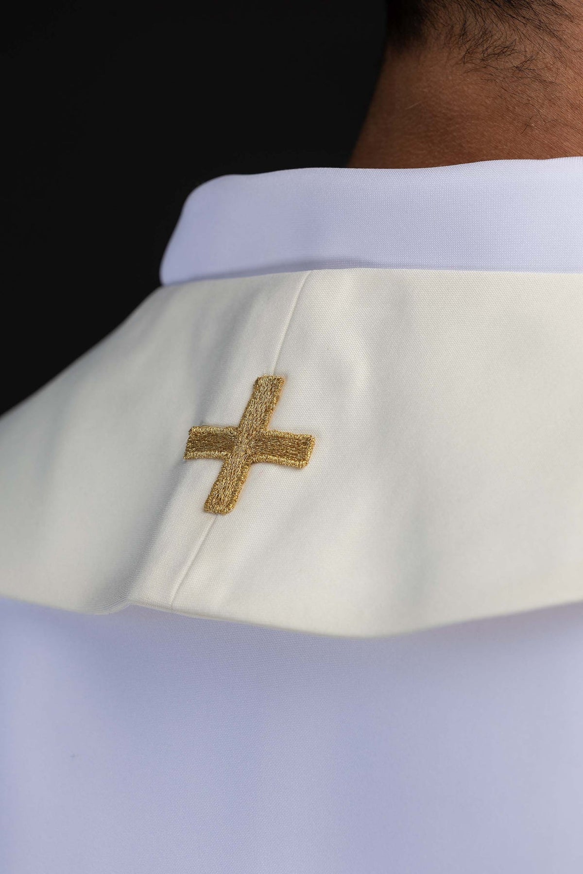 Stuła haftowana z wizerunkiem Jana Pawła II ecru - alba.pl