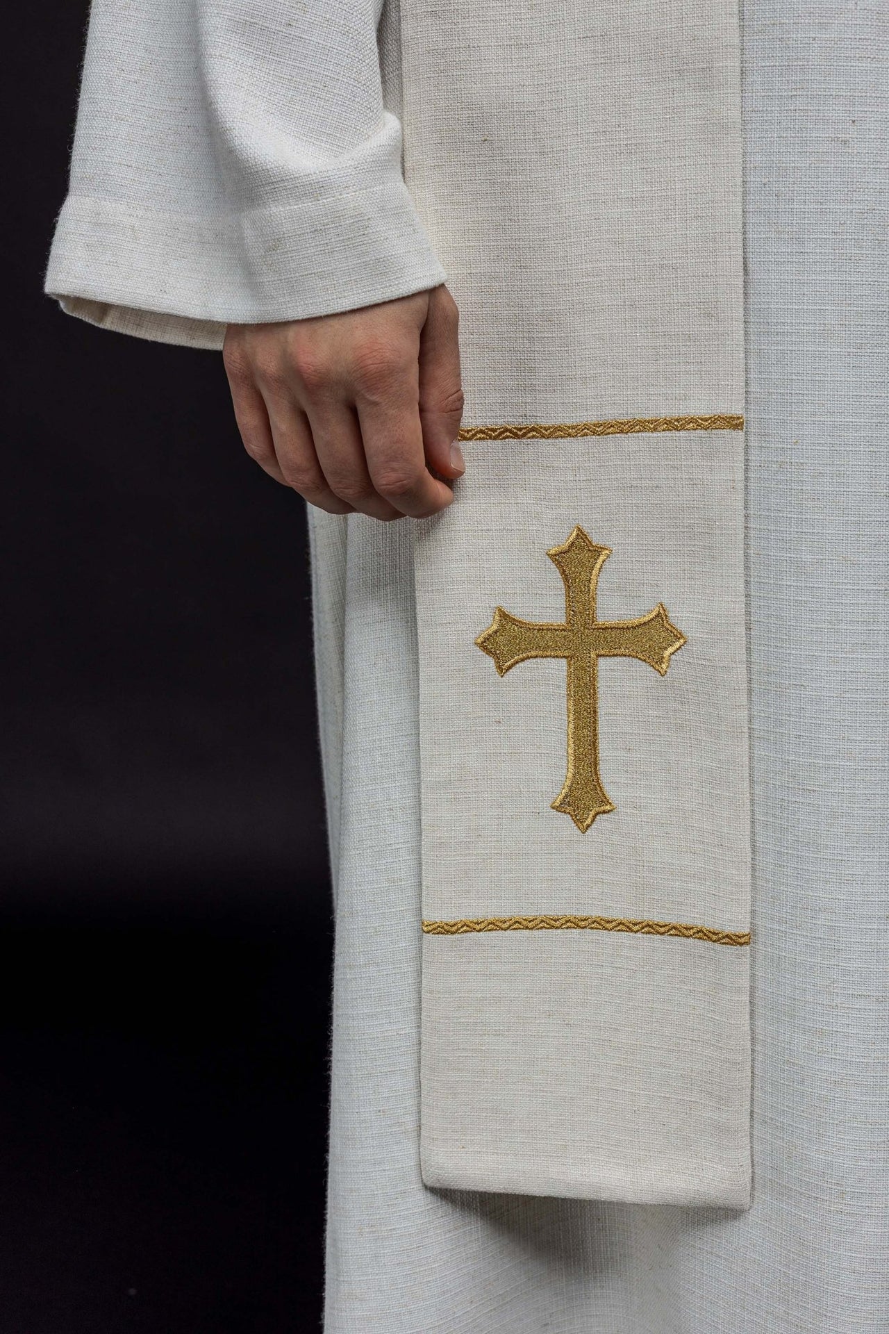 Stuła Kapłańska z Haftem Ojca Pio Elegancka Opakowanie - alba.pl