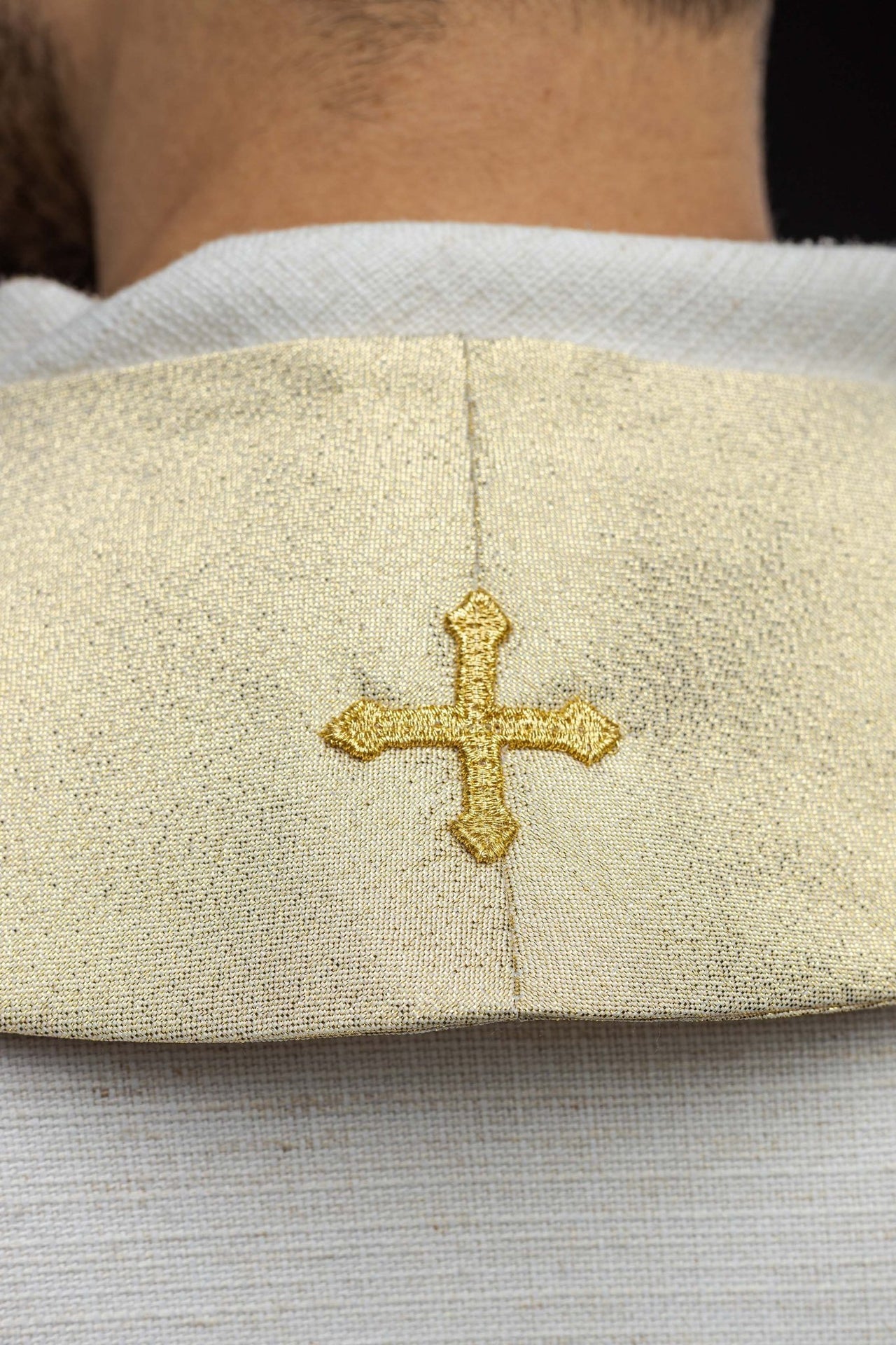 Stuła Kapłańska Złota Haft IHS - Elegancka Liturgia - alba.pl