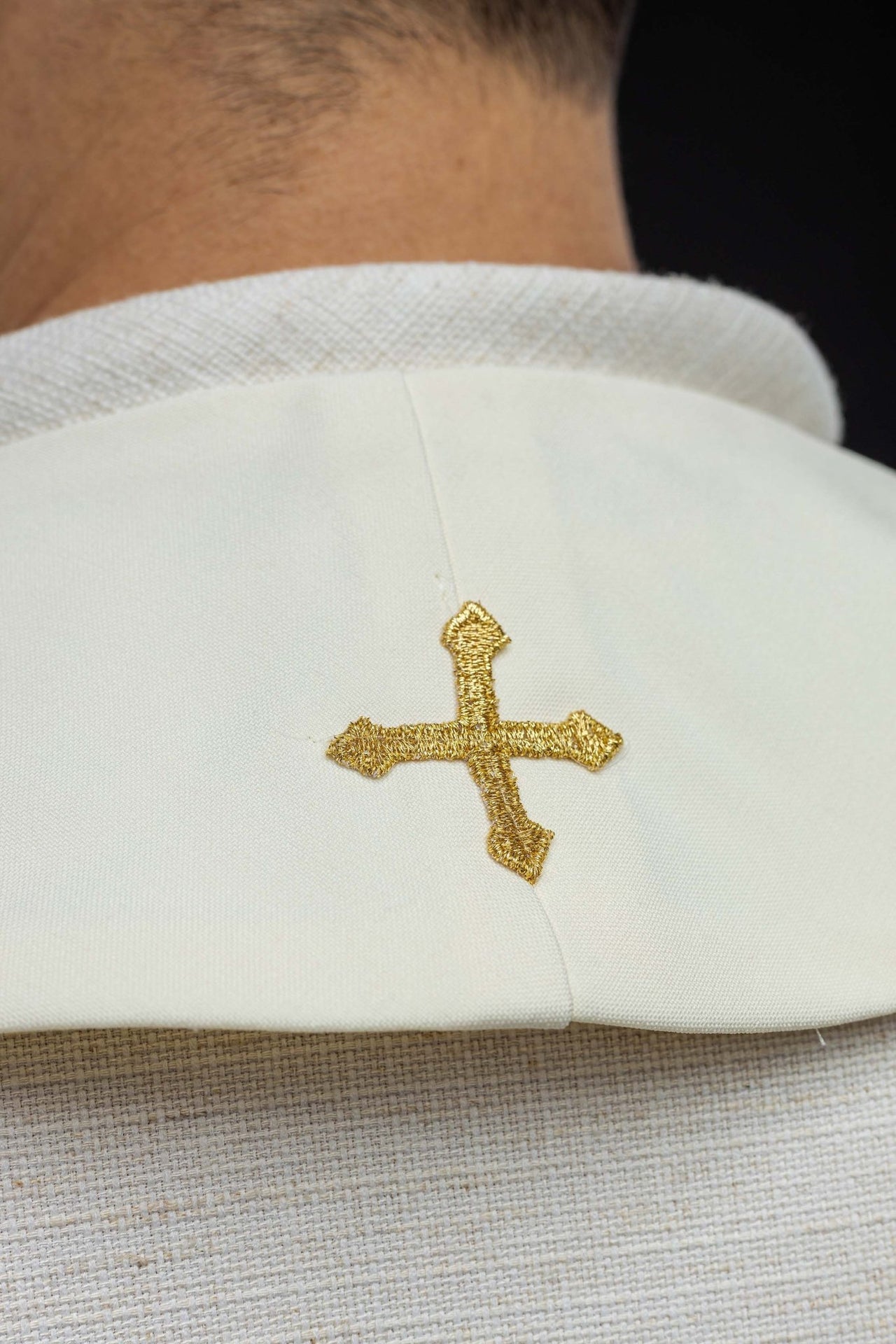 Stuła Maryjna Haftowana Ecru - Symbolika i Elegancja - alba.pl