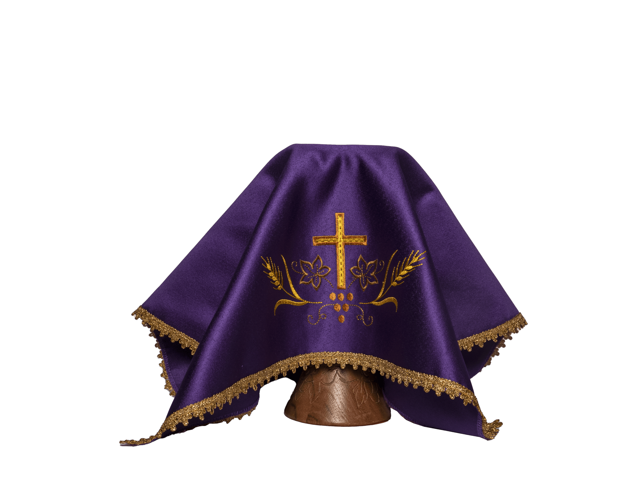 Welon na Kielich Zestaw 4 Kolory Liturgiczne Złoty Krzyż - alba.pl