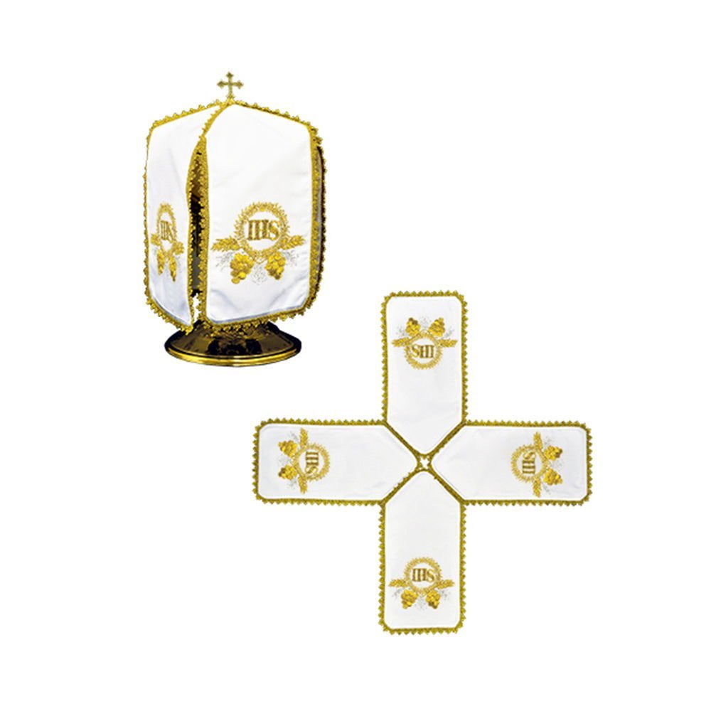 Welon na Puszkę Liturgiczną ze Złotym Haftem IHS - alba.pl