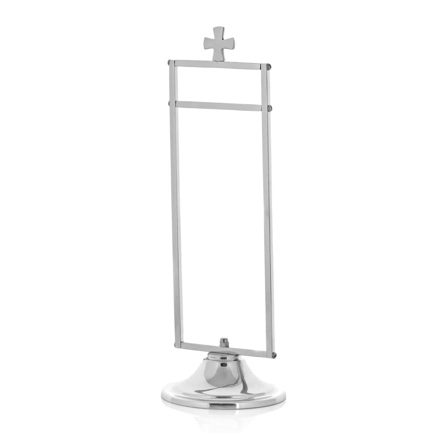 Wieszak na Puryfikaterz Mosiężny Niklowany z Krzyżem - 30 cm - alba.pl