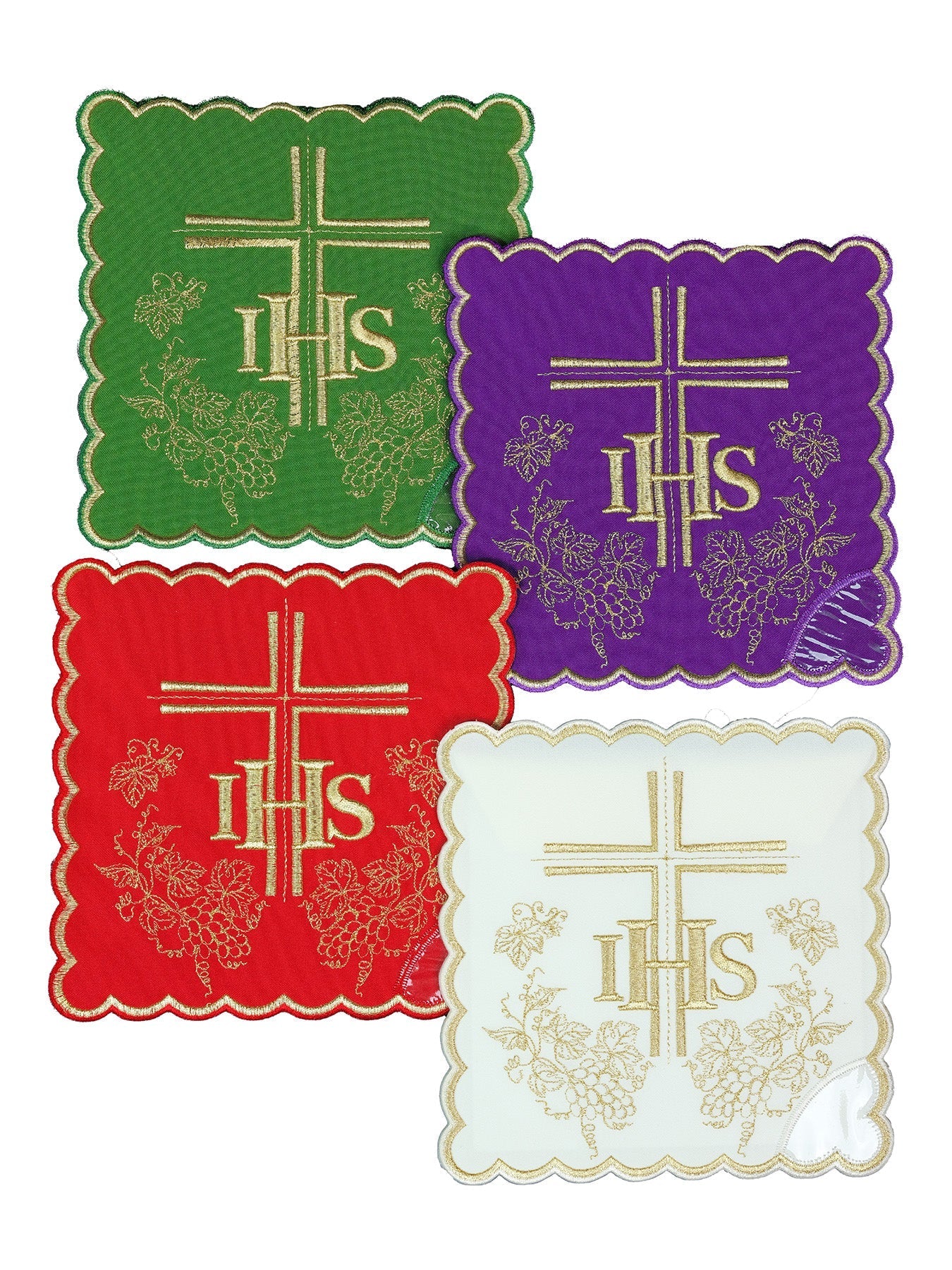 Zestaw palek z symbolem IHS w czterech kolorach liturgicznych - alba.pl