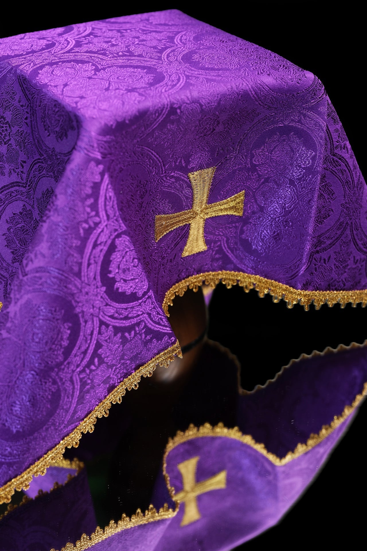 Zestaw Welonów Kielichowych Żakardowych Cztery Kolory Liturgiczne - alba.pl