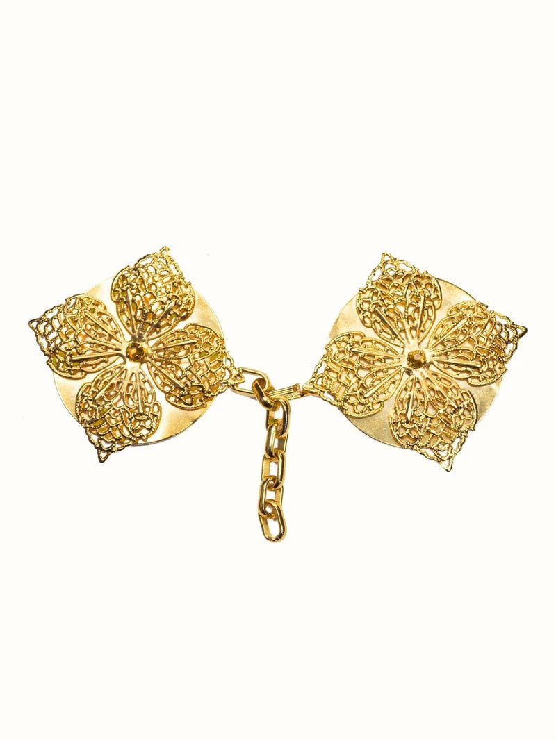 Złota Zapinka do Kapy z Ozdobnym Kamieniem - Elegancki Dodatek - alba.pl