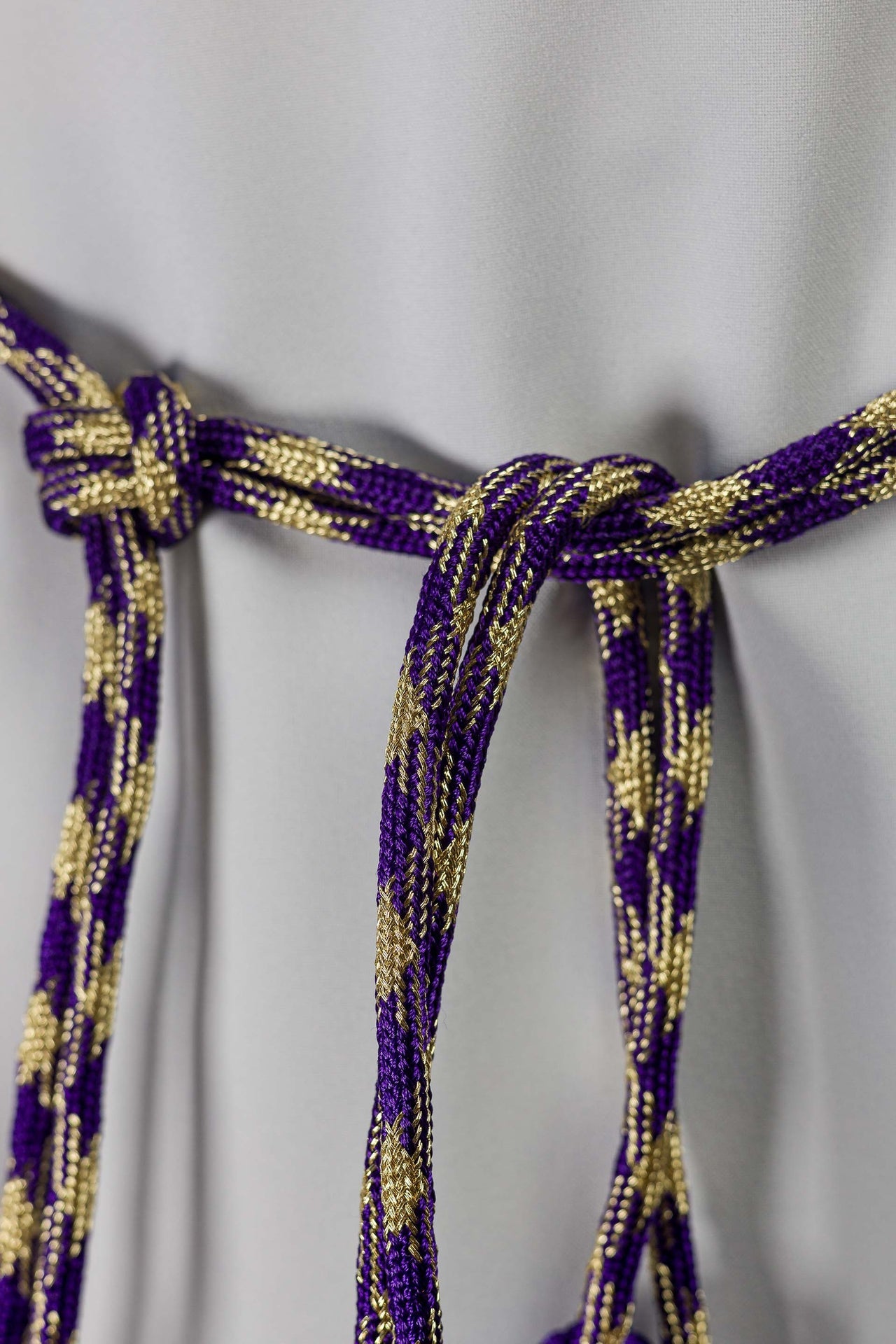 Cingulum liturgiczne fioletowo-złote - ORNATY.PL