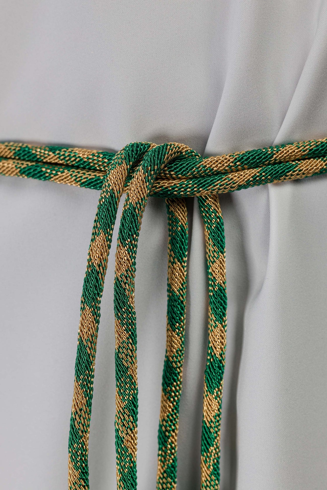 Cingulum liturgiczne zielono-złote premium - ORNATY.PL