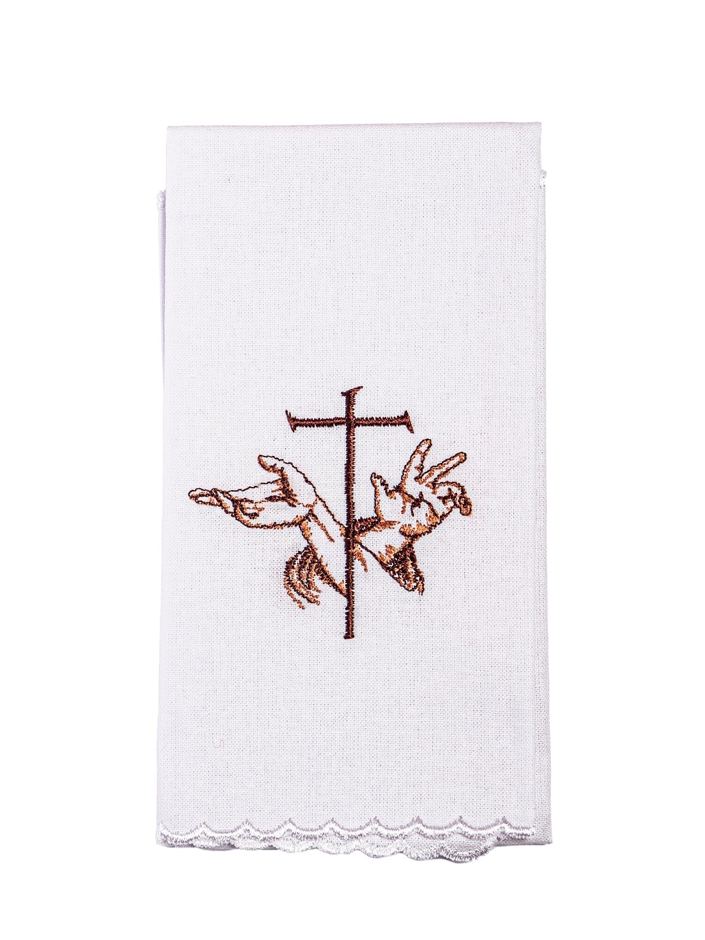 Bielizna Kielichowa Franciszkański Symbol Krzyż i Dłonie - alba.pl