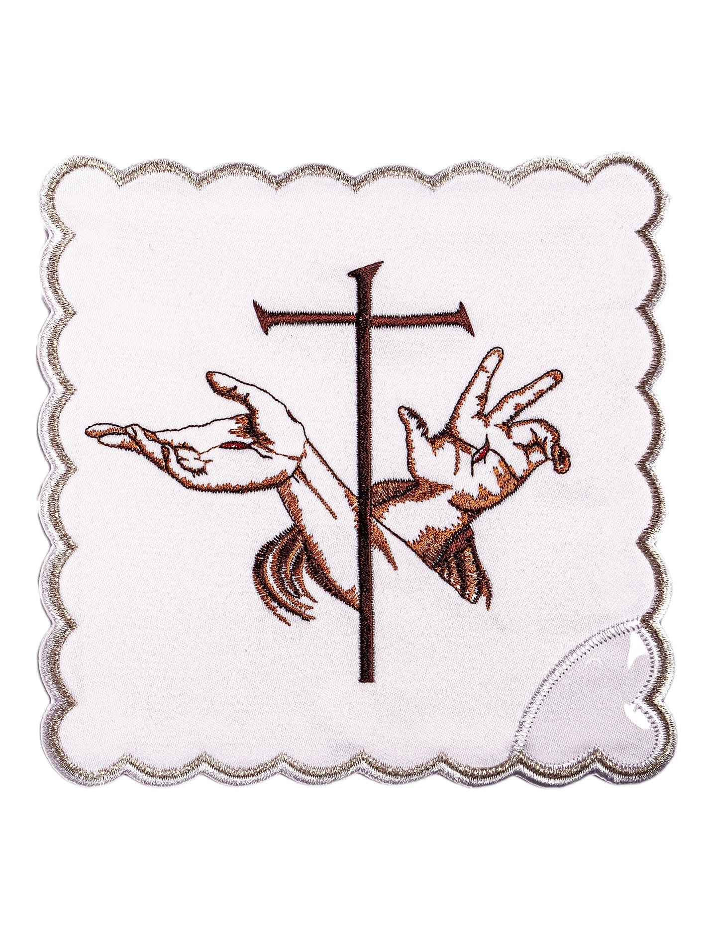 Bielizna Kielichowa Franciszkański Symbol Krzyż i Dłonie - alba.pl