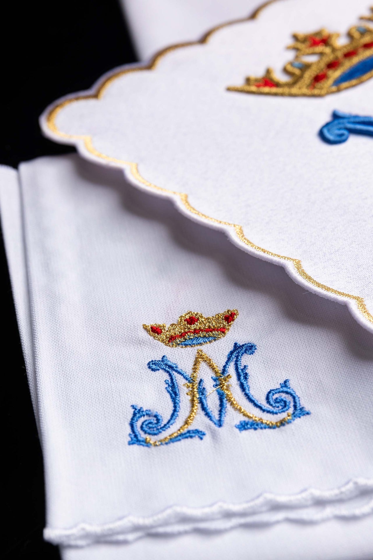 Bielizna Kielichowa Maryjna Haftowana - Komplet Liturgiczny - alba.pl