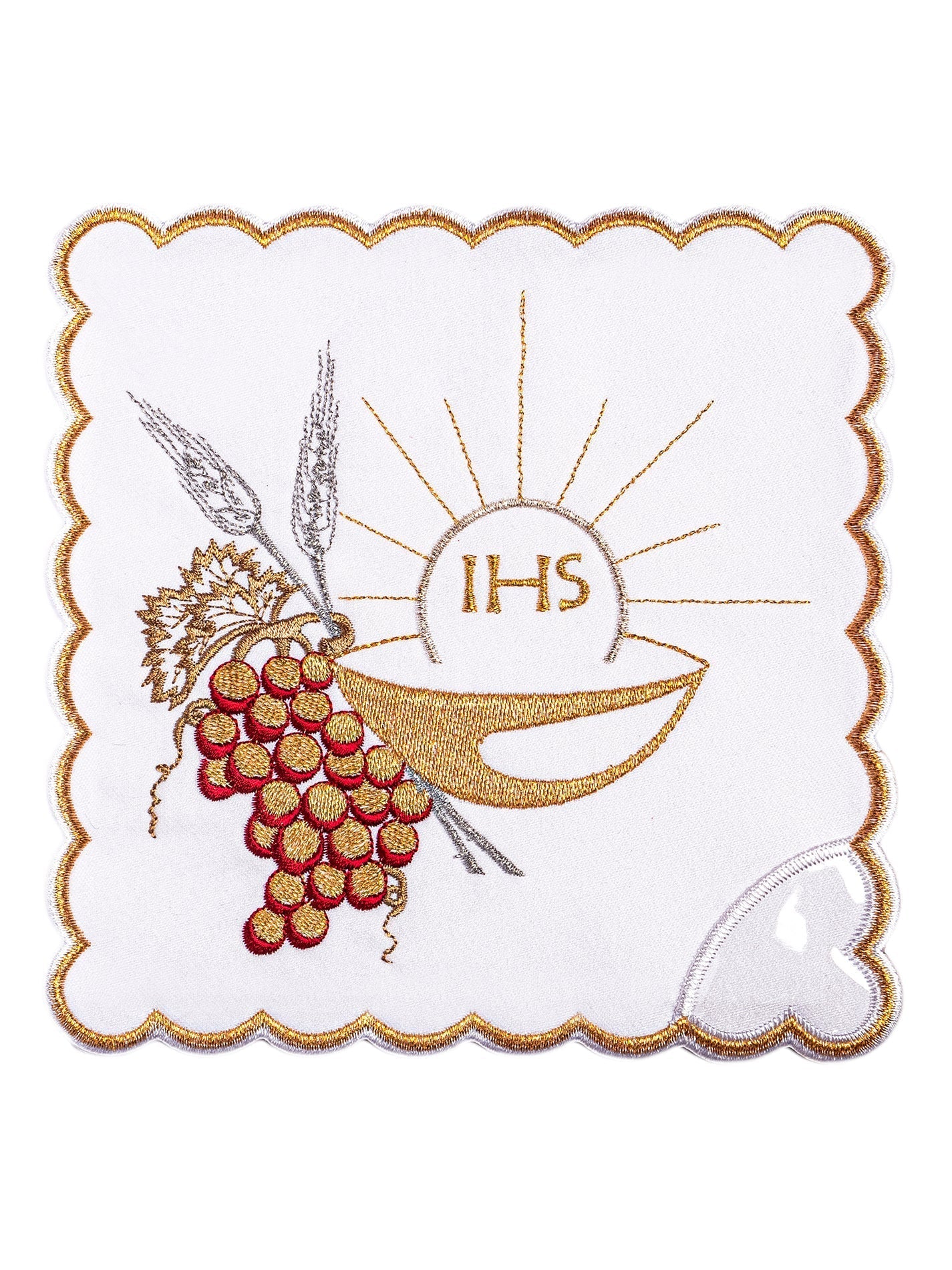 Bielizna Kielichowa Złota z Haftem Kielicha Eucharystycznego - alba.pl