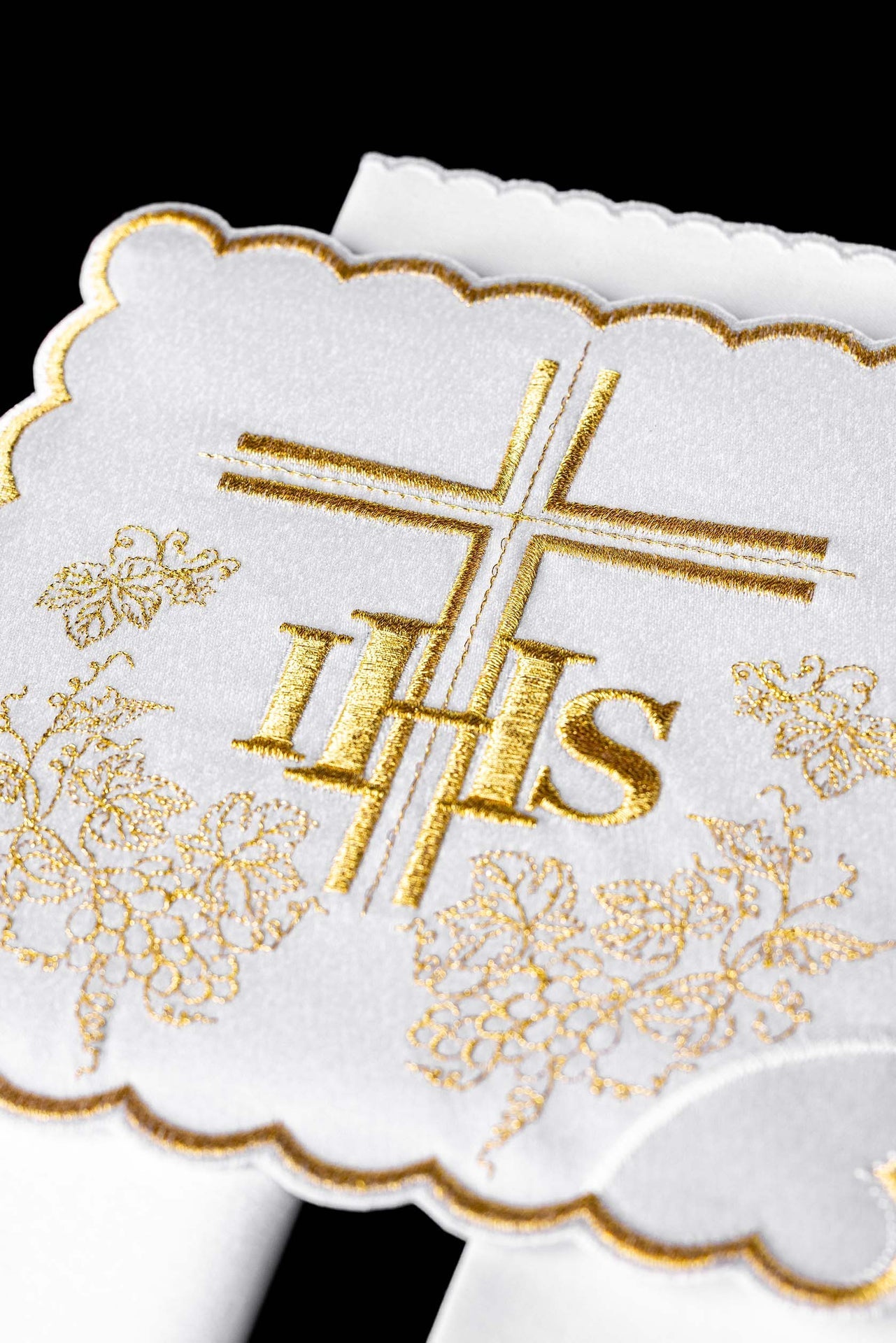 Bielizna Kielichowa Złoty Haft IHS Komplet 4 Elementy - alba.pl