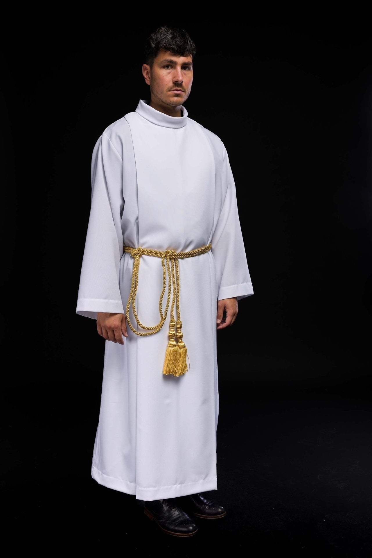 Cingulum Liturgiczne Złote Plecione z Chwostami - alba.pl