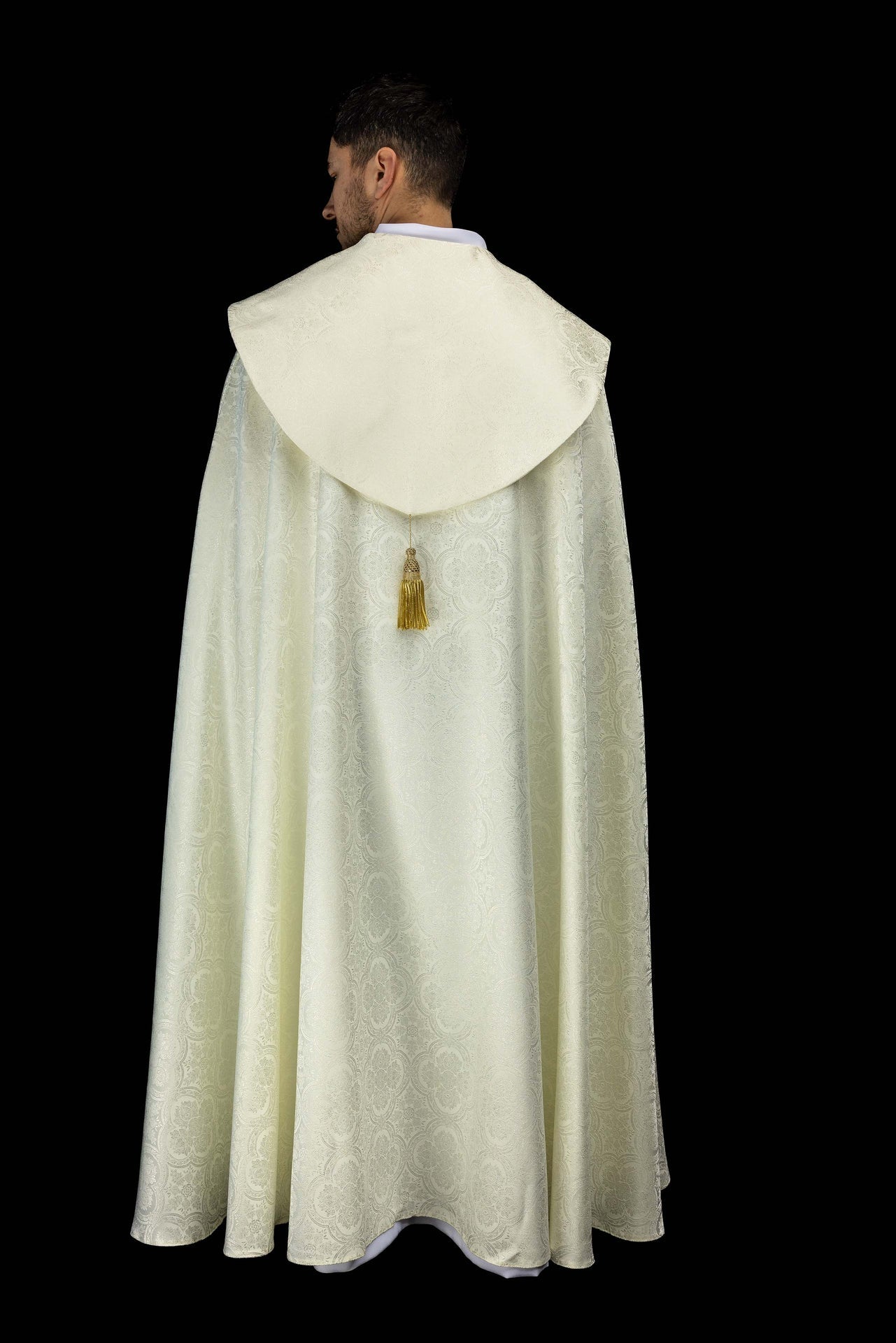 Kapa liturgiczna żakardowa ecru - alba.pl