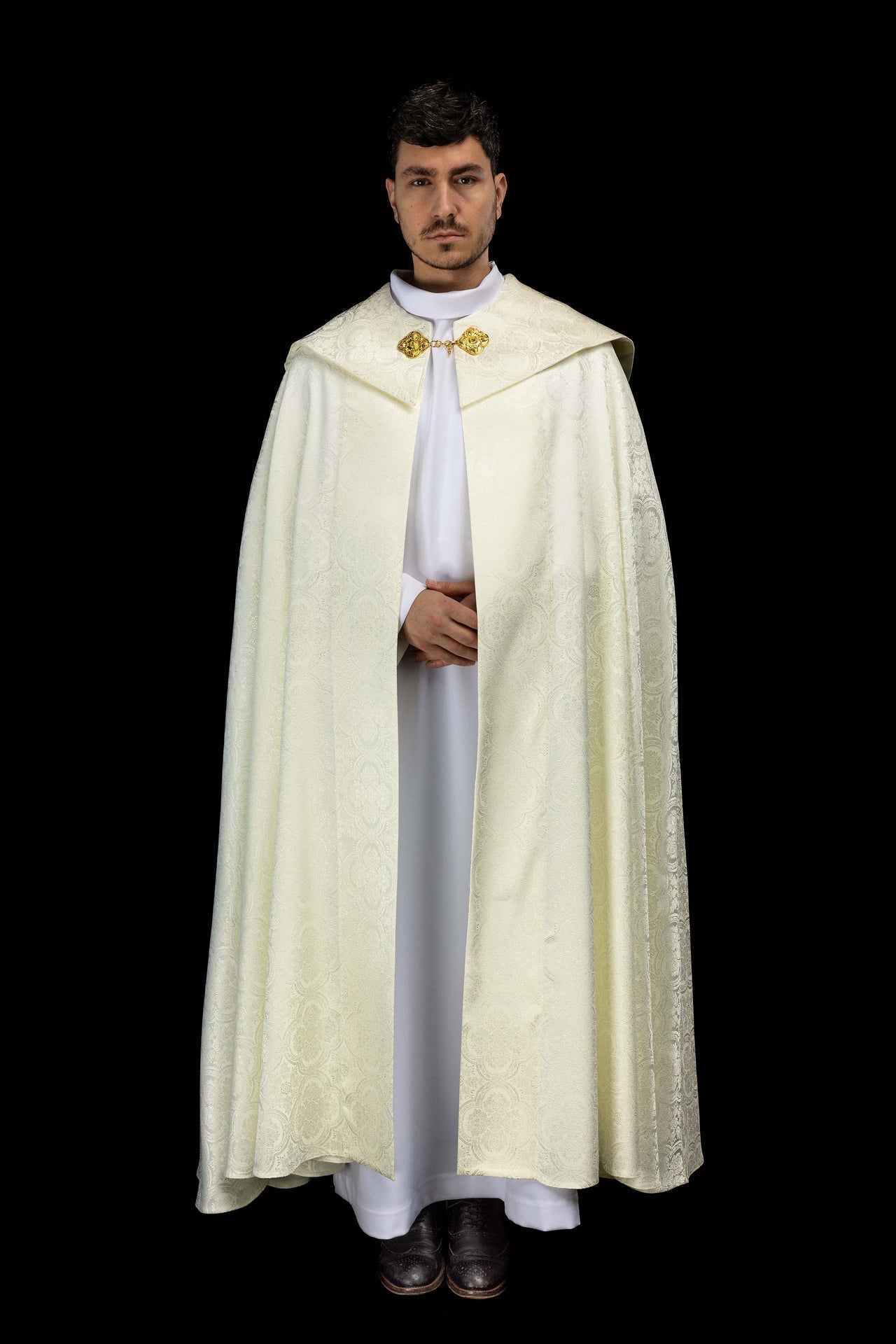 Kapa liturgiczna żakardowa ecru - alba.pl