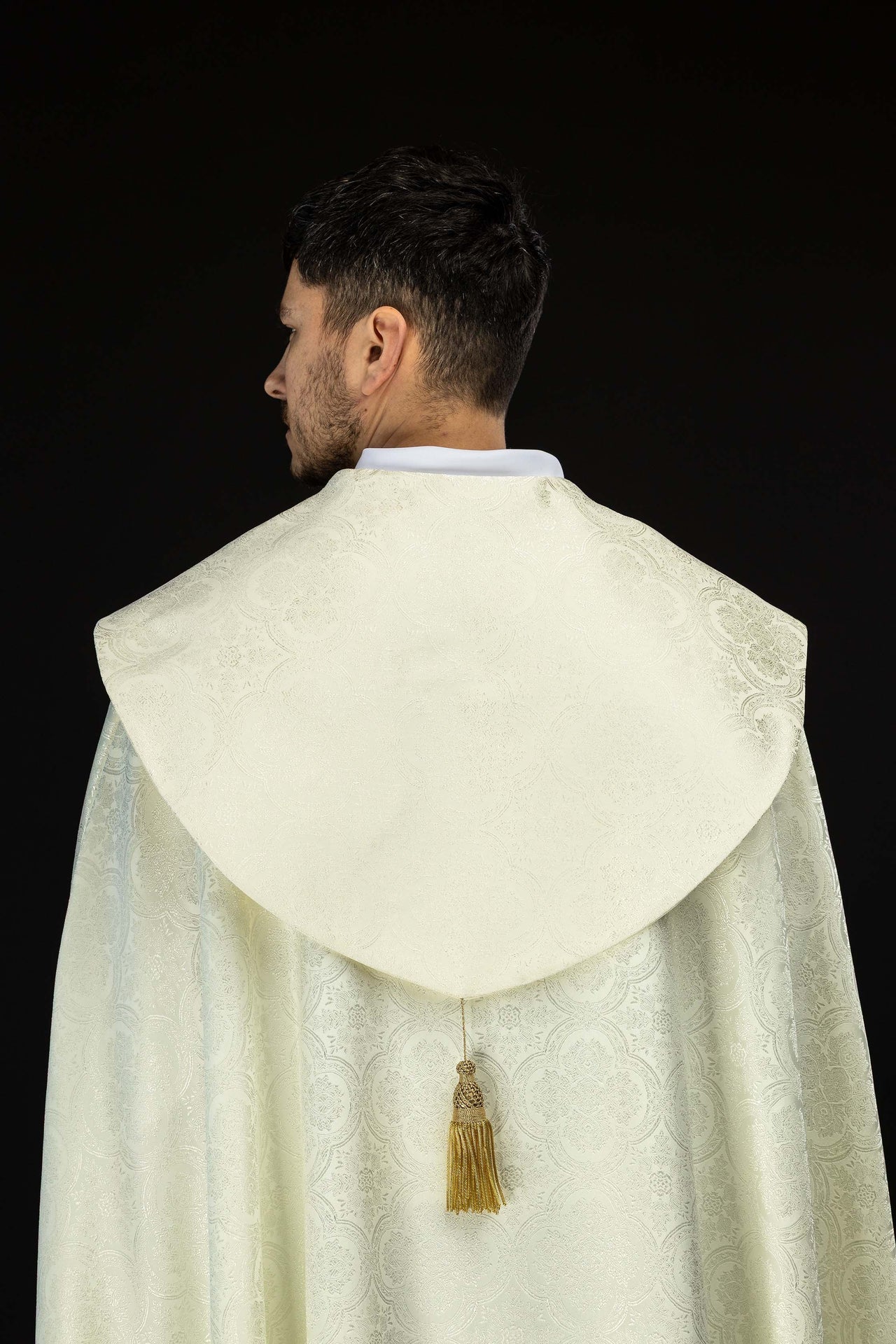Kapa liturgiczna żakardowa ecru - alba.pl