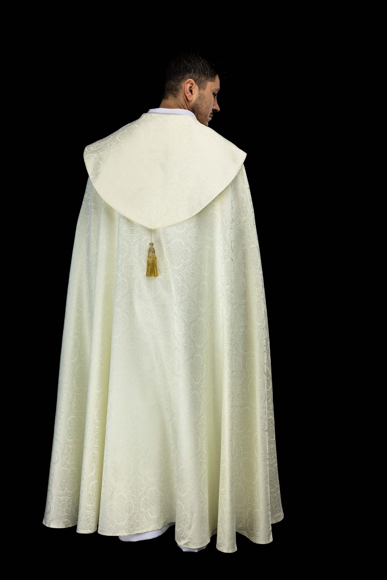 Kapa liturgiczna żakardowa ecru - alba.pl