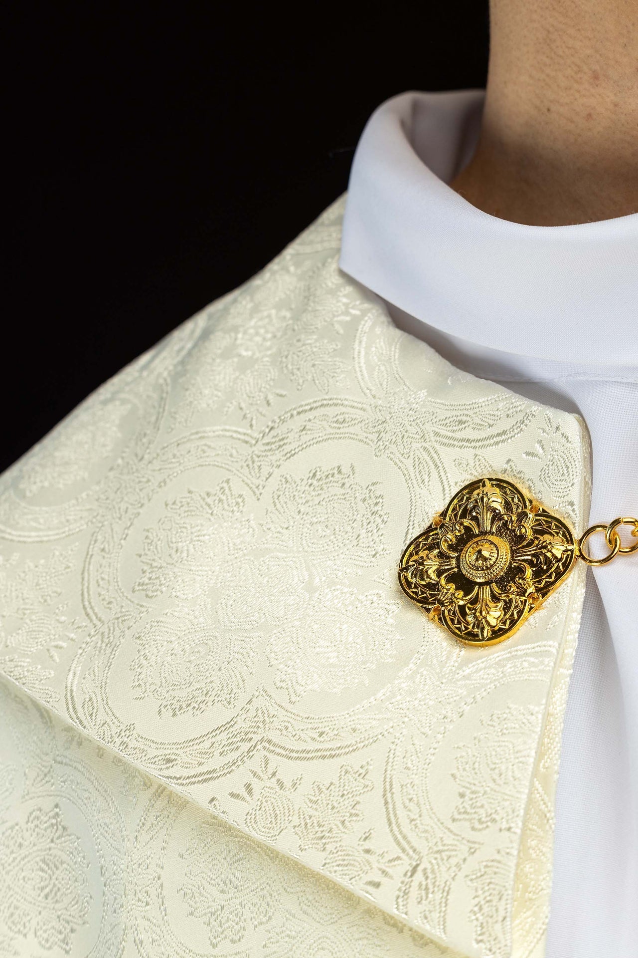 Kapa liturgiczna żakardowa ecru - alba.pl