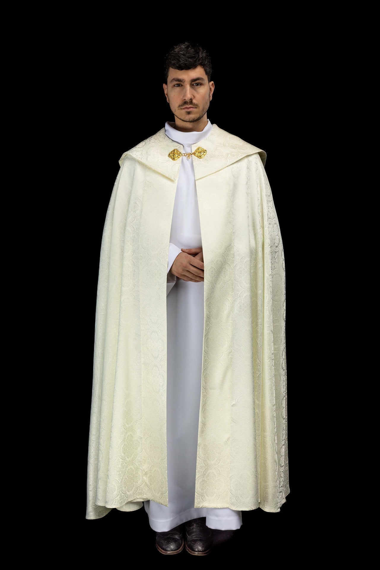 Kapa liturgiczna żakardowa ecru - alba.pl
