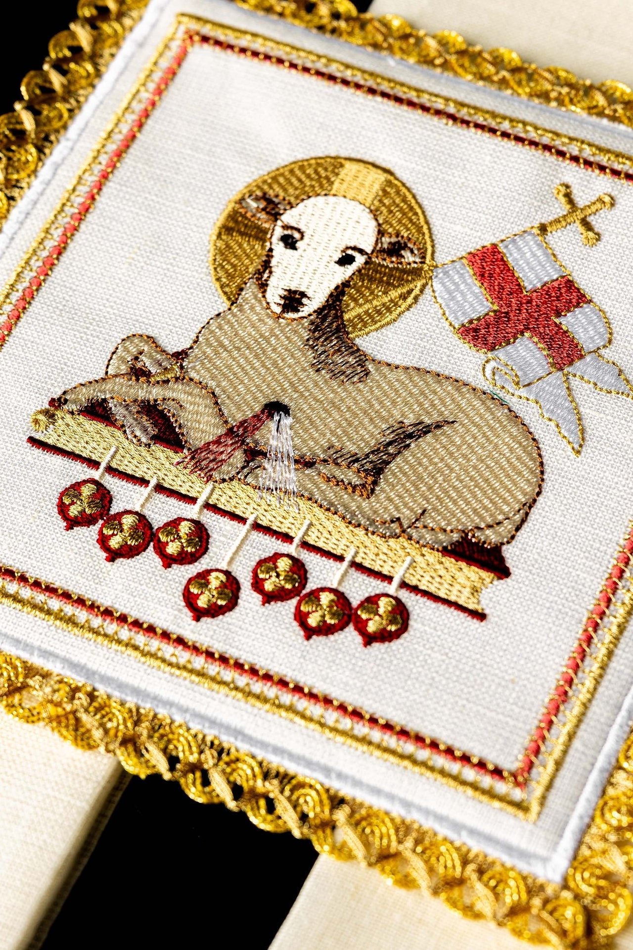 Komplet Kielichowy Lniany Baranek Eucharystyczny - Alba Pl - alba.pl