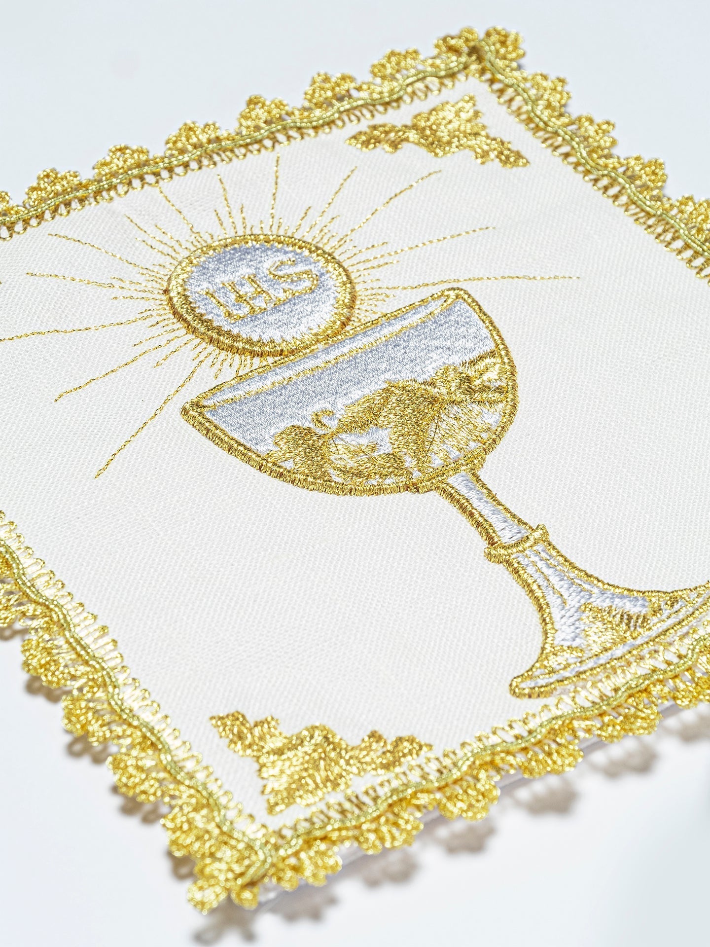 Komplet Kielichowy Lniany Złoty Kielich - Galanteria Liturgiczna - alba.pl