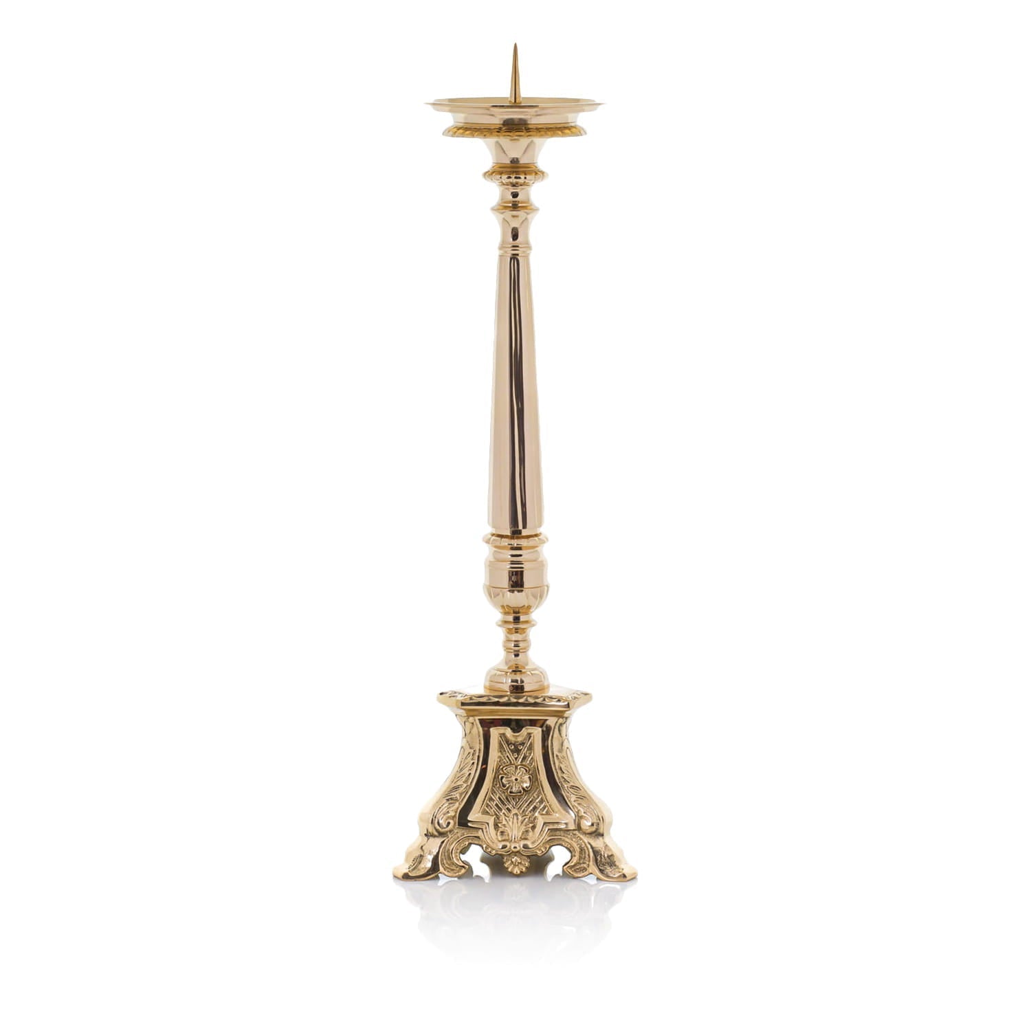 Lichtarz Mosiężny Ołtarzowy 48 cm - Klasyczny Design - alba.pl