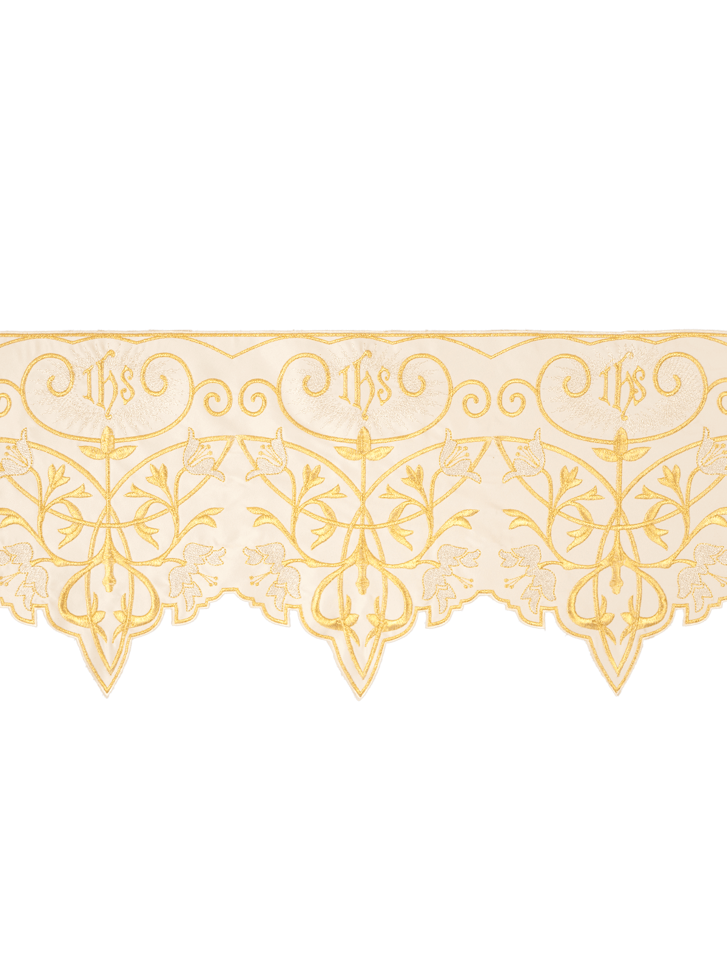 Metraż Liturgiczny Ecru z Monogramem IHS - Polska Produkcja - alba.pl