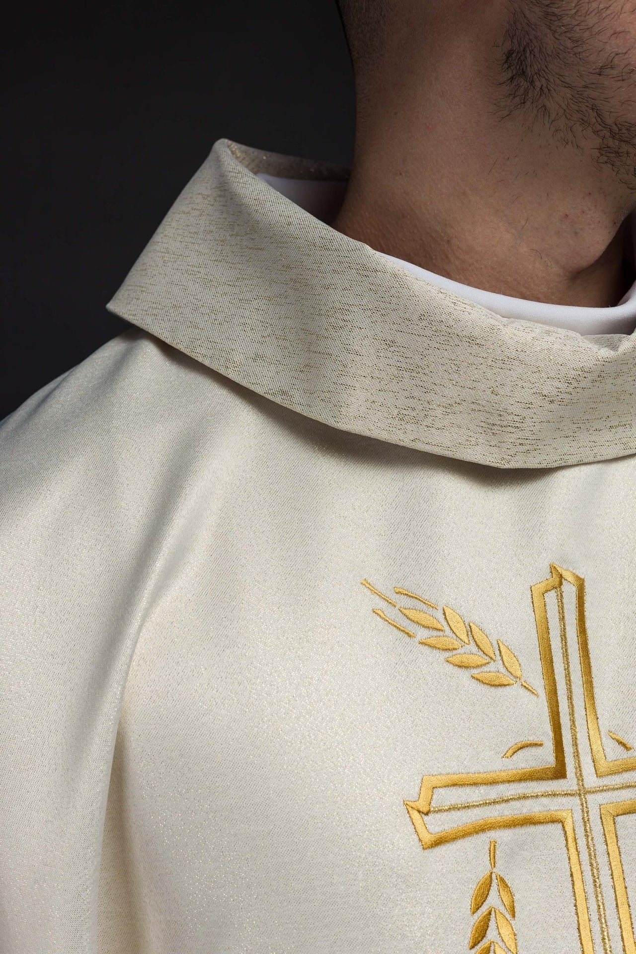 Ornat Liturgiczny Ecru z Krzyżem i Kłosem - Polski Producent - alba.pl