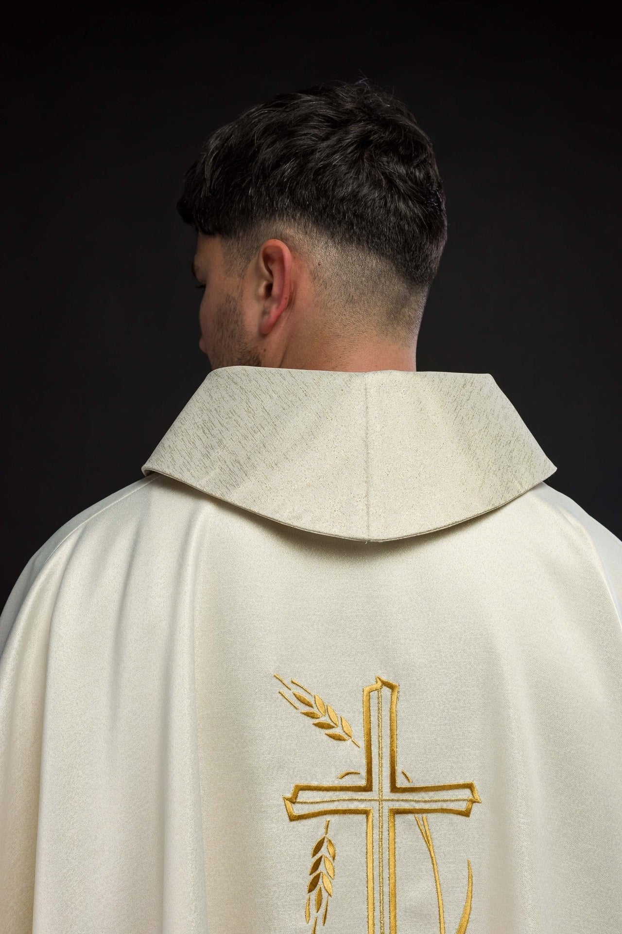 Ornat Liturgiczny Ecru z Krzyżem i Kłosem - Polski Producent - alba.pl