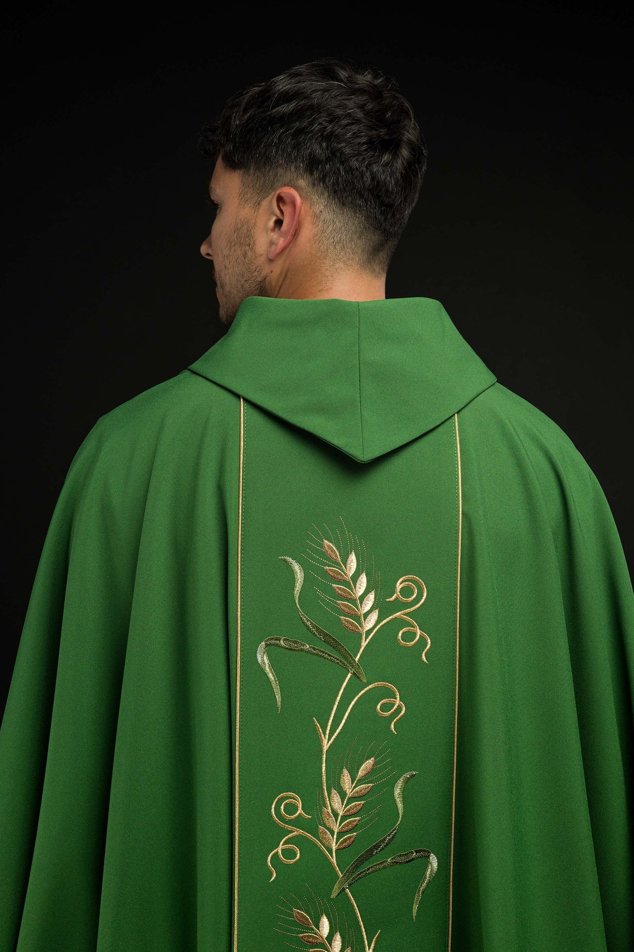 Ornat Liturgiczny Zielony IHS Kłosy i Winogrona - Polski Producent - alba.pl