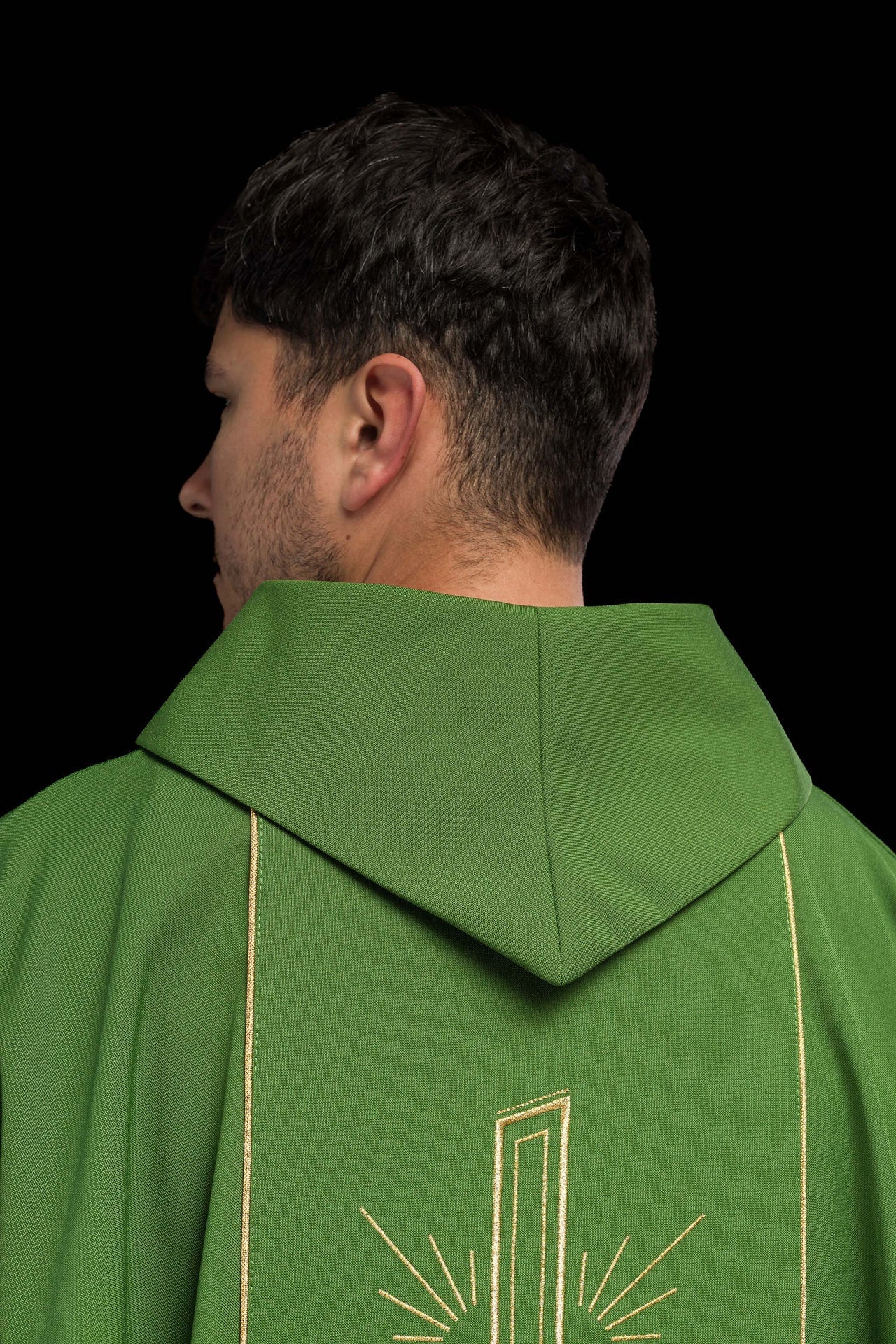 Ornat Liturgiczny Zielony Krzyż IHS Złoty Pas - Alba.pl - alba.pl