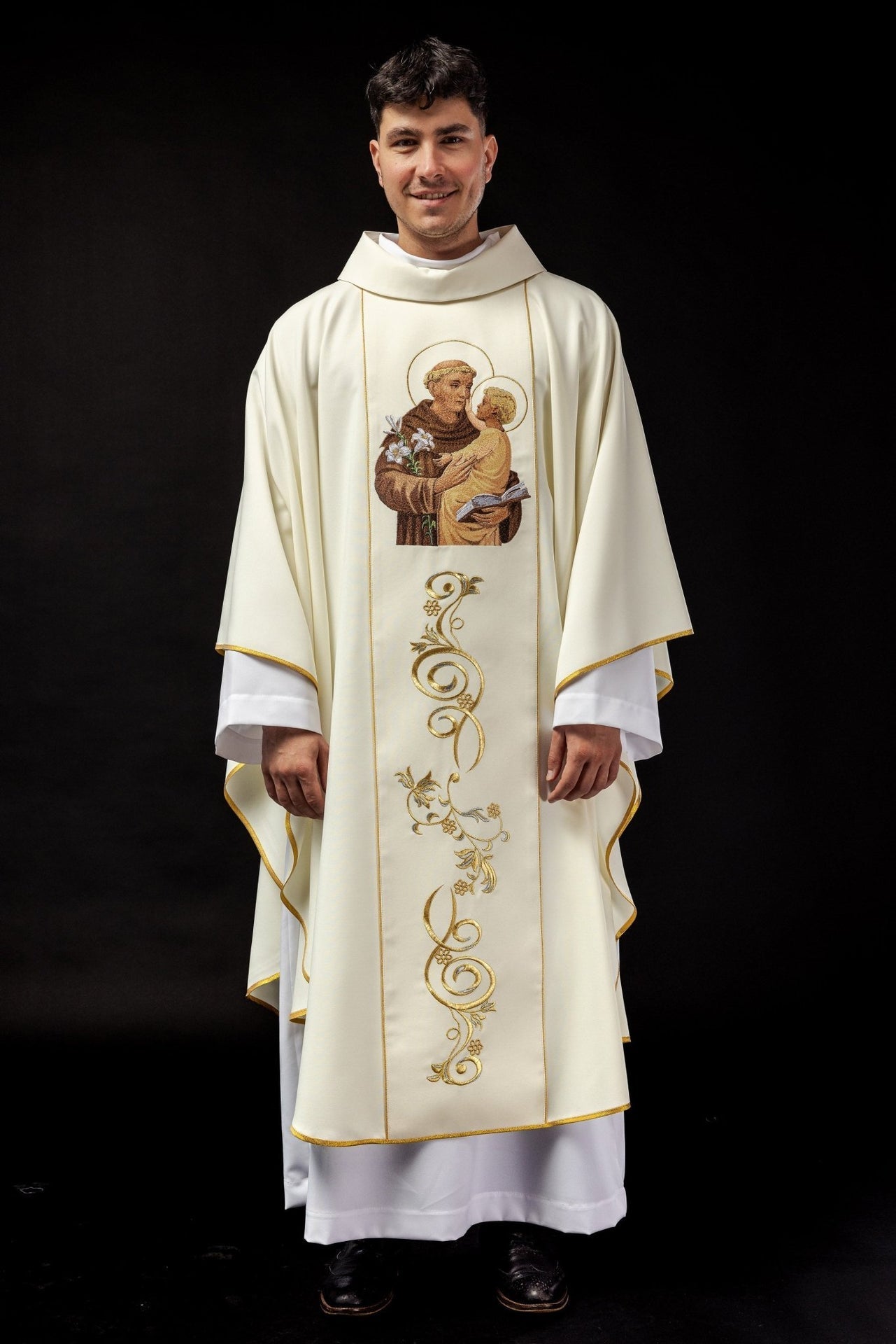 Ornat Liturgiczny Złoty Haft Święty Antoni - Polski Produkt - alba.pl