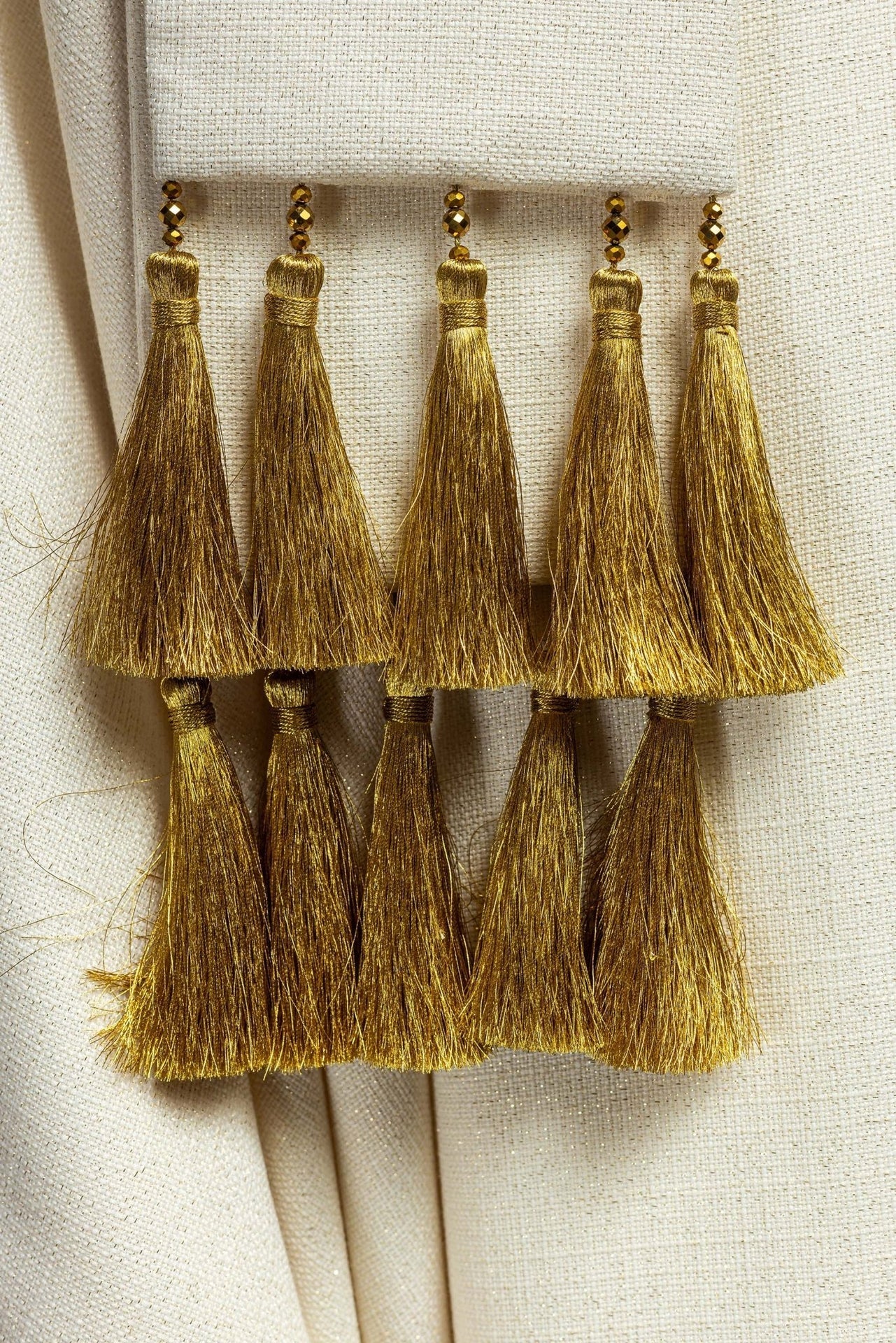 Ornat Ręcznie Robiony z Kamieniami Naturalnymi Ecru - Handmade - alba.pl