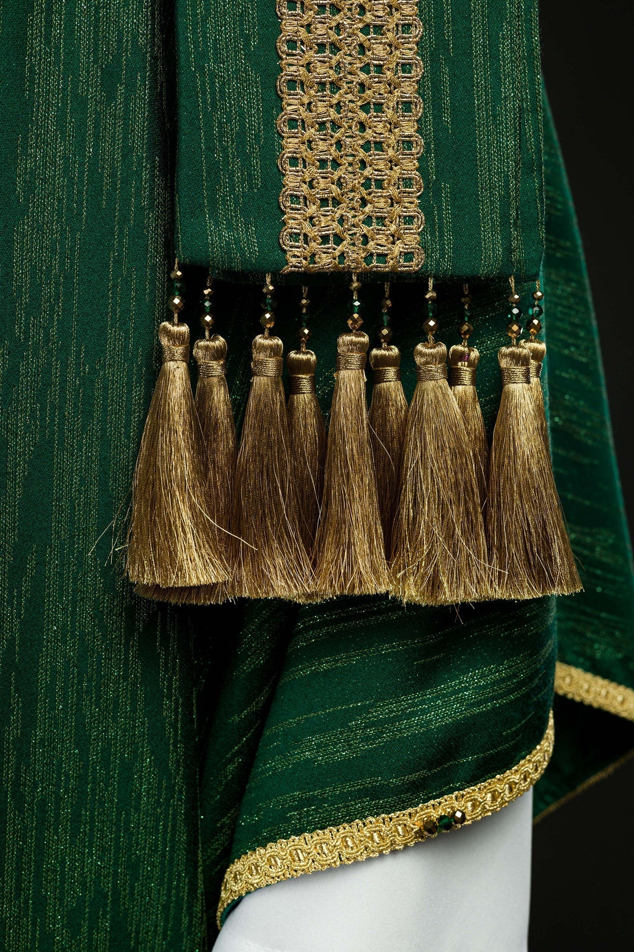 Ornat Ręcznie Wykonany z Naturalnymi Kamieniami Zielony Handmade 7015 - alba.pl